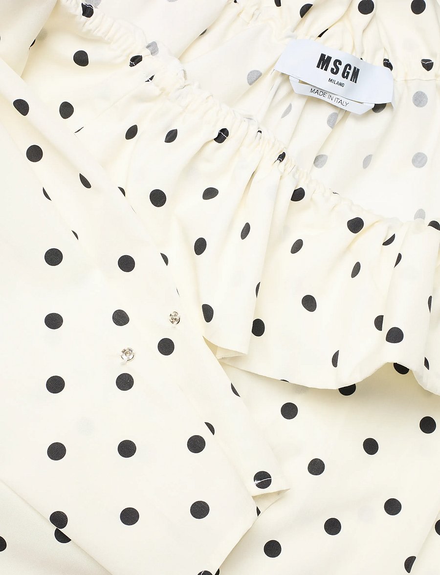 MSGM - BLUSA/BLOUSE - bluzki z długimi rękawami - off white + black - 2