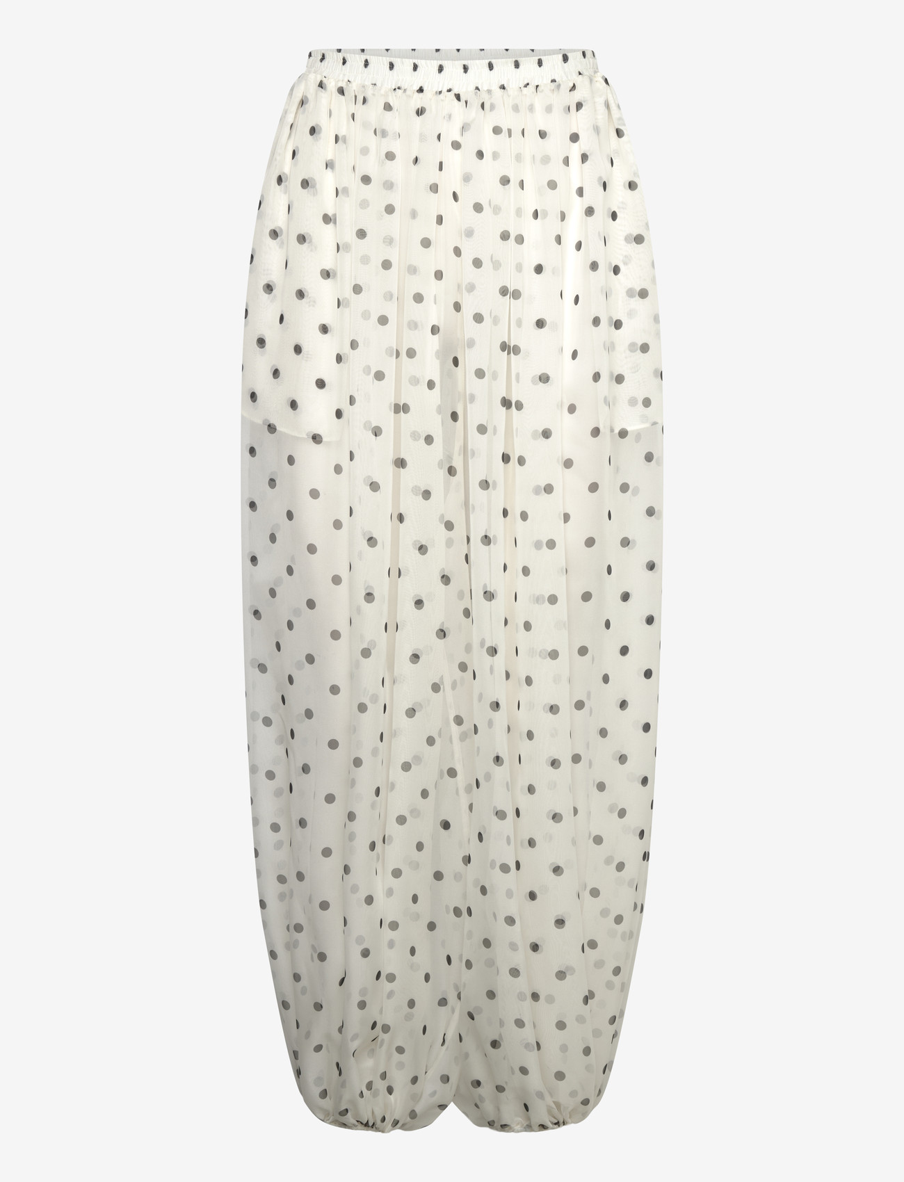 MSGM - PANTALONE/PANTS - barrel-bukser - ivory + black - 0