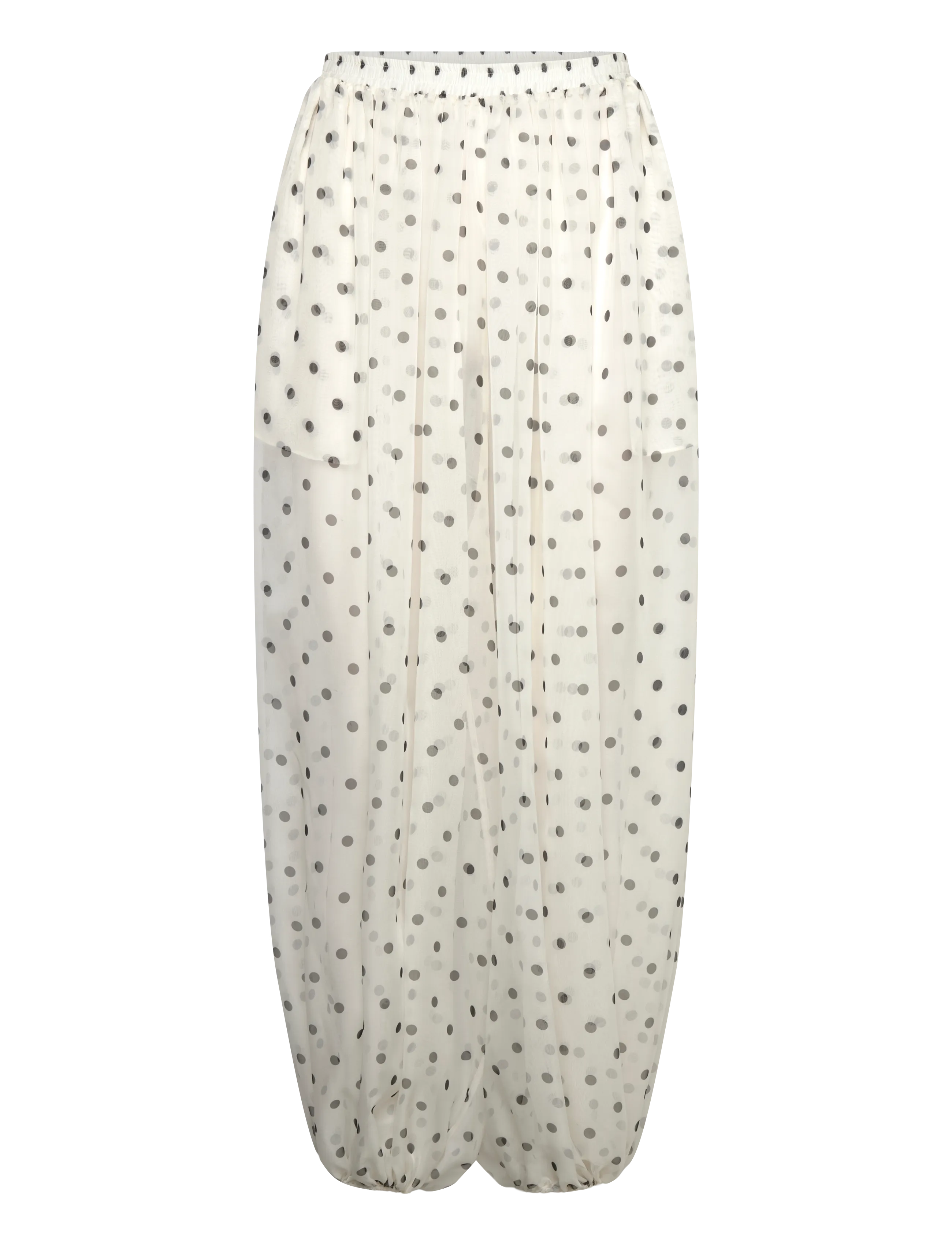 MSGM PANTALONE/PANTS - Inspiration - IVORY + BLACK / cream
