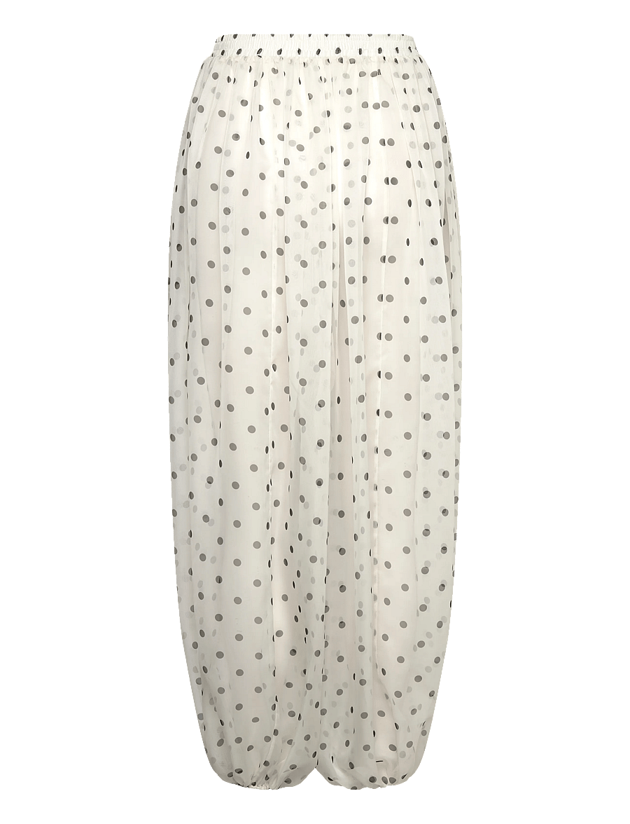 MSGM - PANTALONE/PANTS - tynnyrihousut - ivory + black - 1