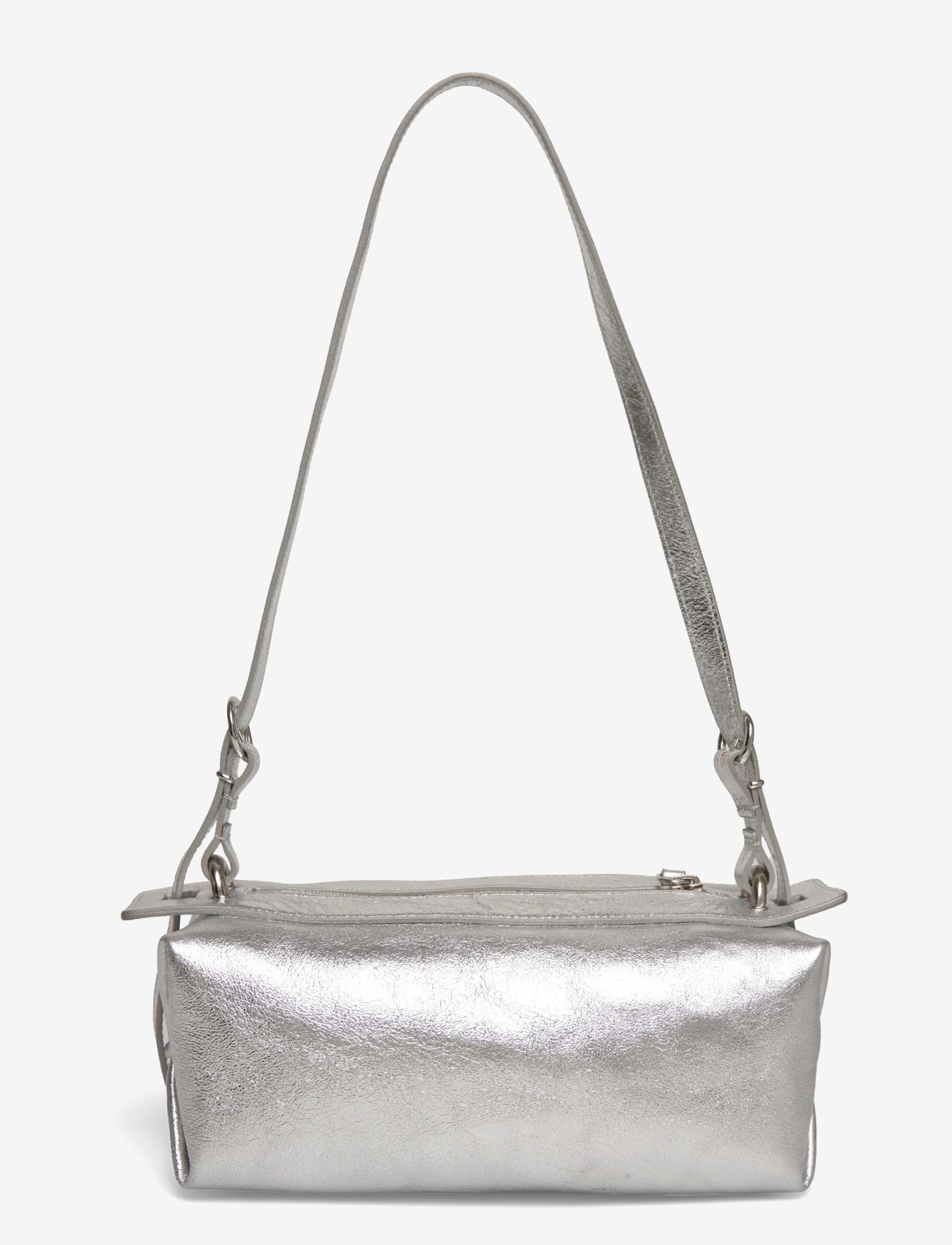 MSGM - PRINTED LEATHER HAND BAG - handtaschen - silver - 1