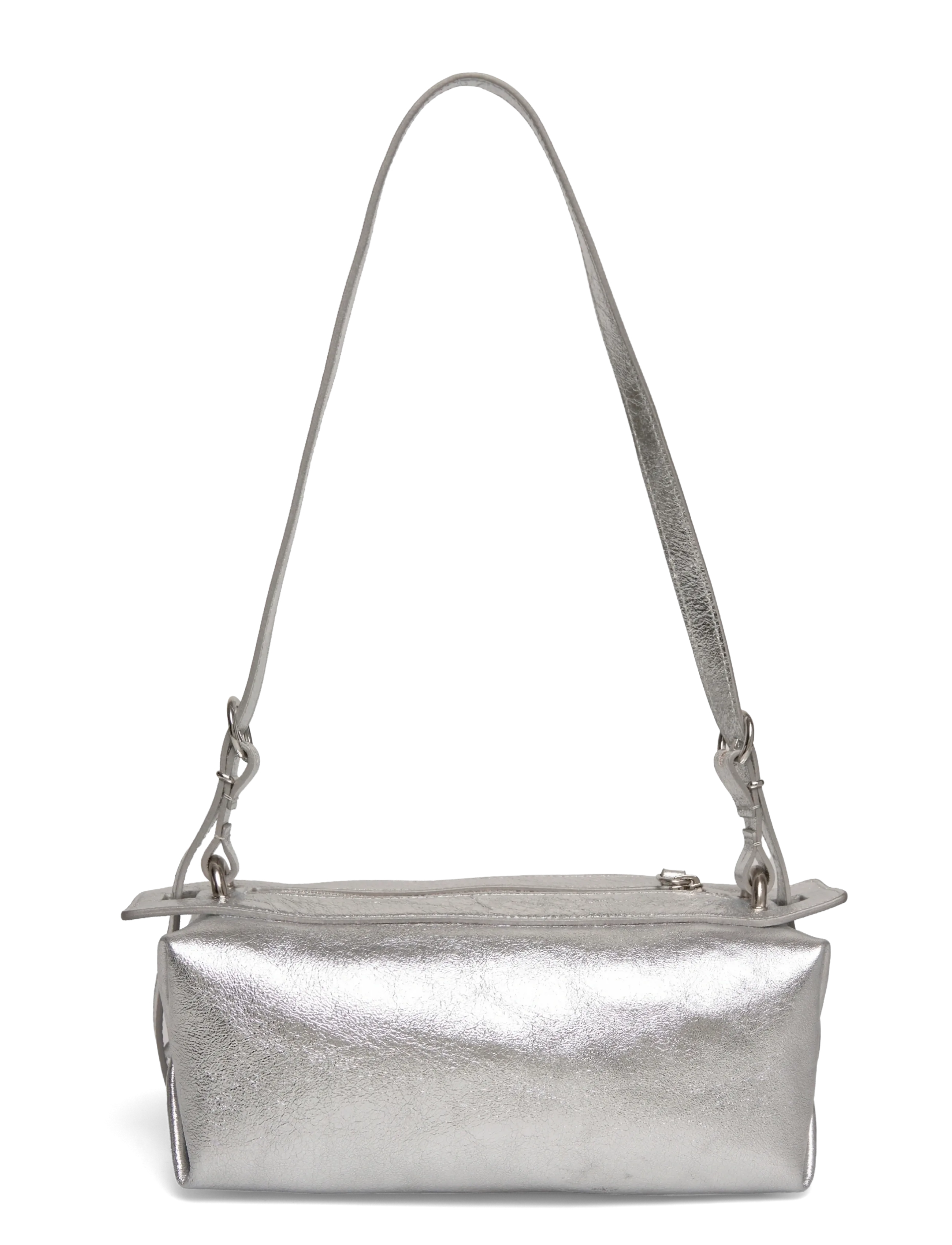 MSGM - PRINTED LEATHER HAND BAG - handtassen - silver - 1