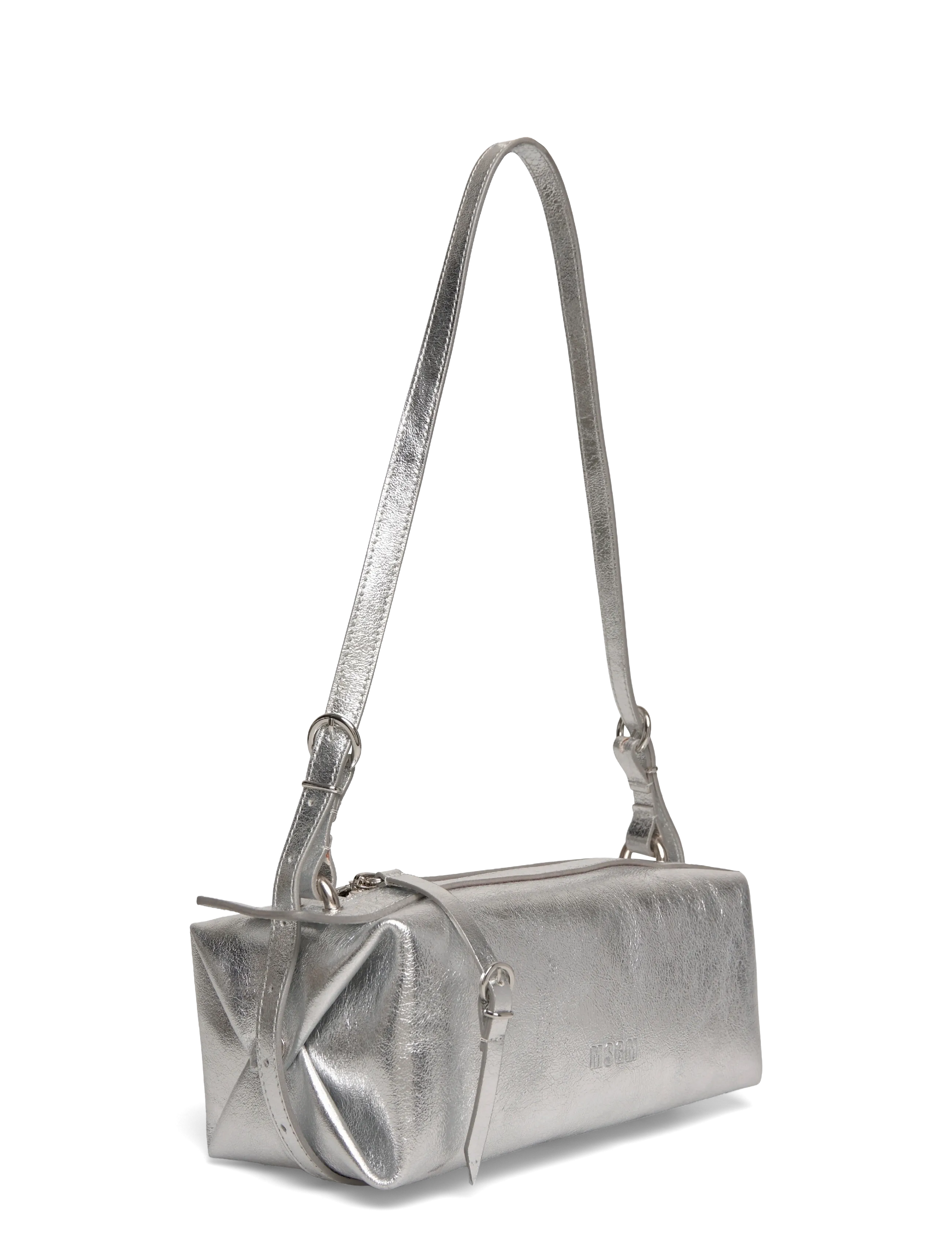 MSGM - PRINTED LEATHER HAND BAG - handtassen - silver - 2