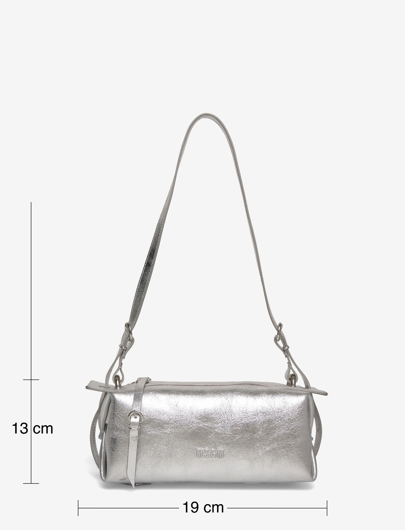 MSGM - PRINTED LEATHER HAND BAG - handtaschen - silver - 3