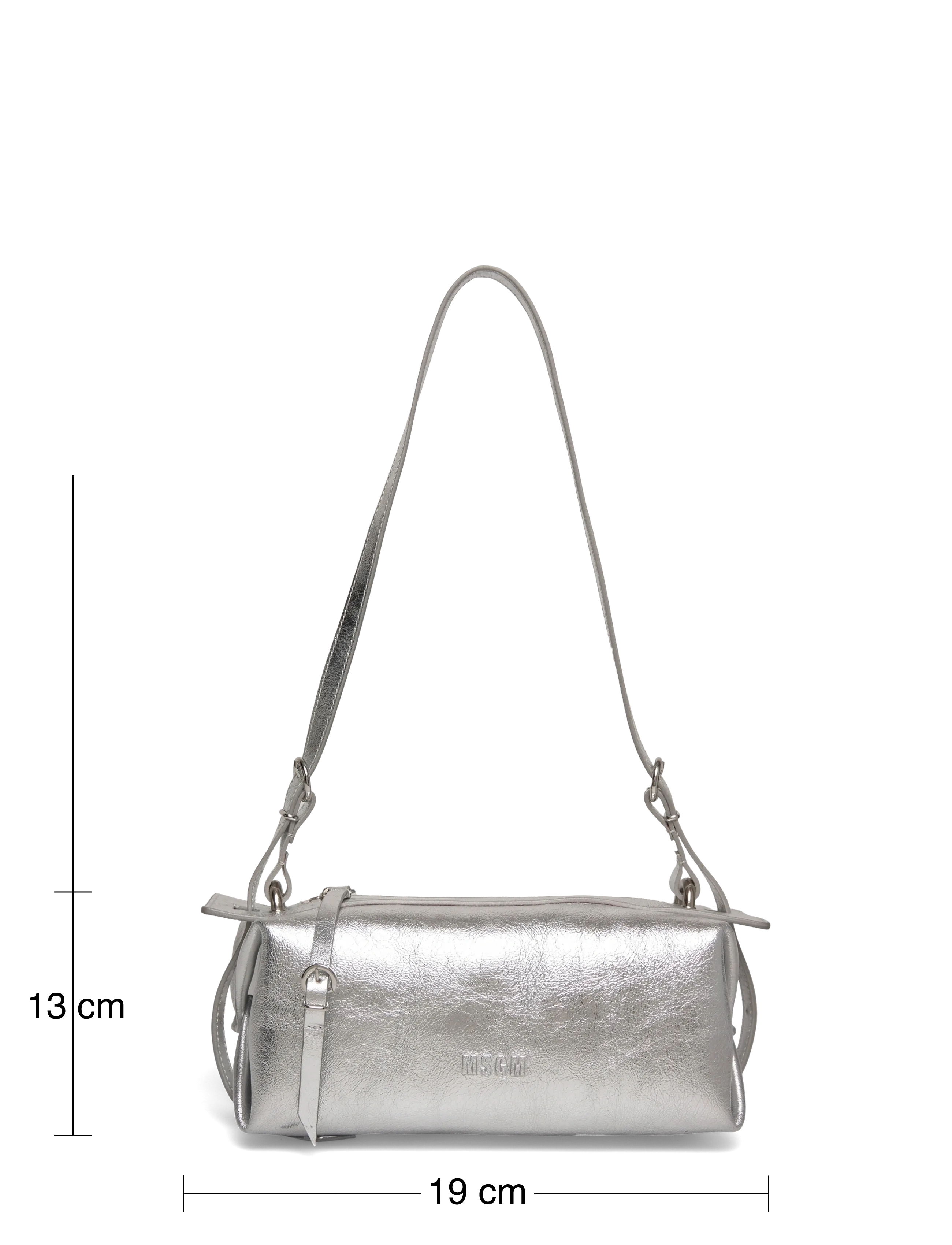 MSGM - PRINTED LEATHER HAND BAG - handtassen - silver - 3