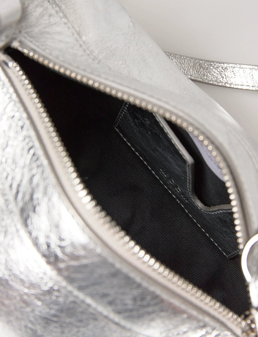 MSGM - PRINTED LEATHER HAND BAG - handtaschen - silver - 4