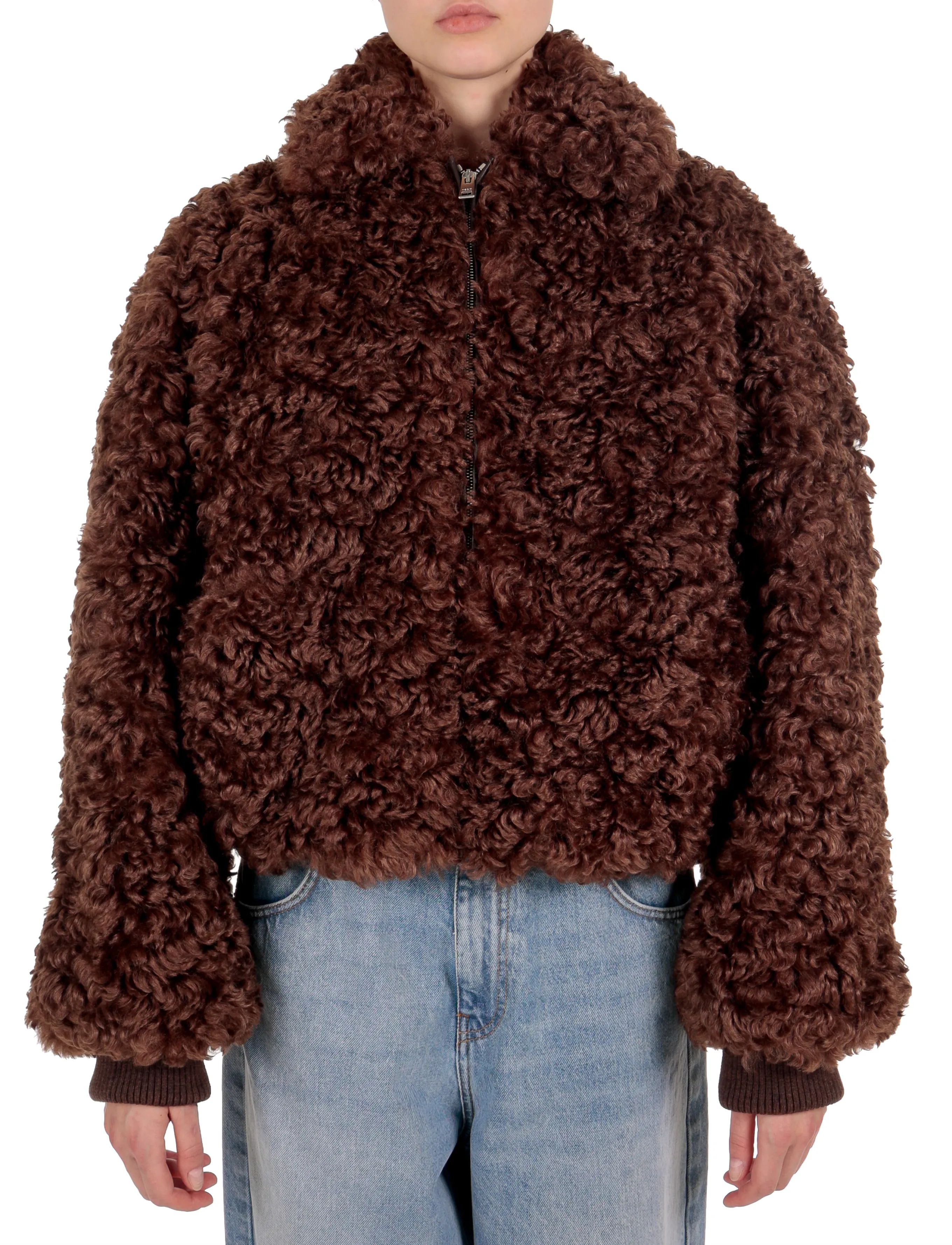 MSGM Giubbino/Jacket, Damen, Teddy Jacke, Braun, Gr.44