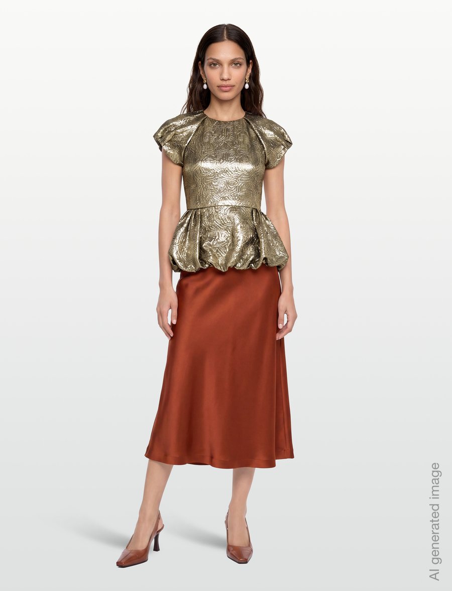 MSGM - BLUSA/BLOUSE - kortermede bluser - gold - 0