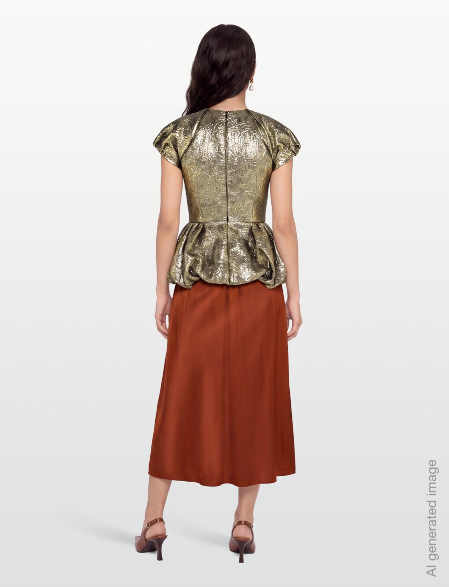 MSGM - BLUSA/BLOUSE - kortermede bluser - gold - 4