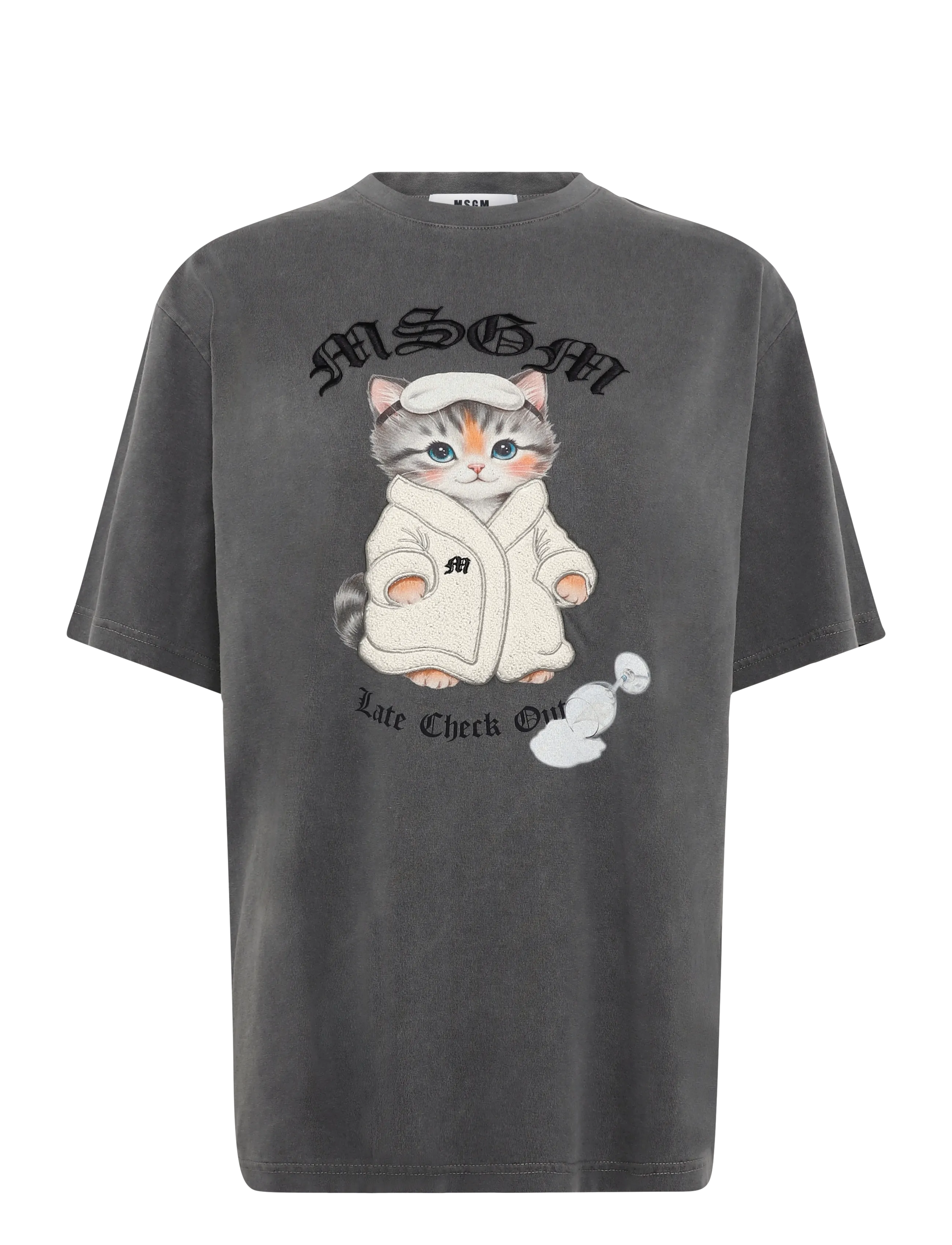 MSGM T-SHIRT/T-SHIRT - T-shirts & Toppe - BLACK / black