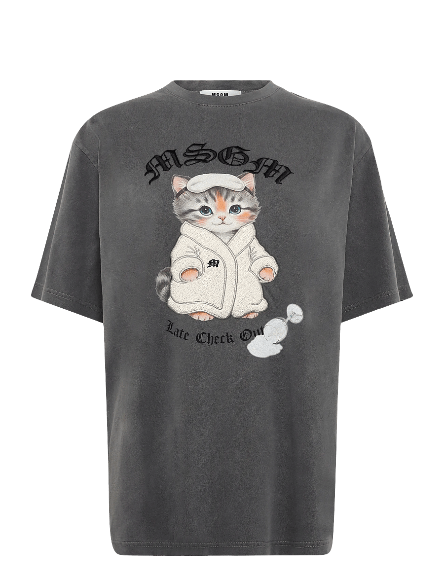 MSGM - T-SHIRT/T-SHIRT - t-särgid - black - 0