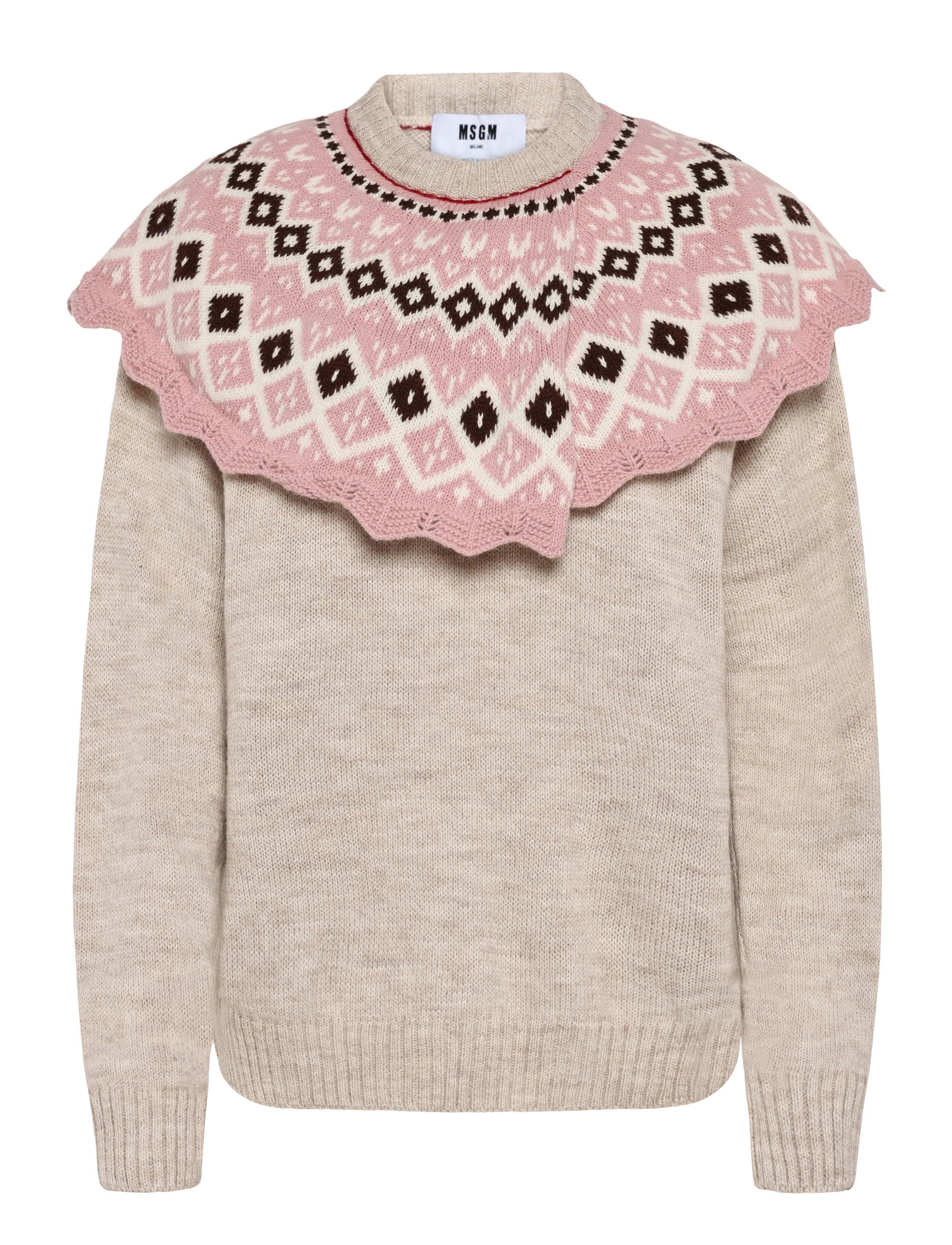 MSGM MAGLIA/SWEATER - Knitwear - LIGHT BEIGE / beige