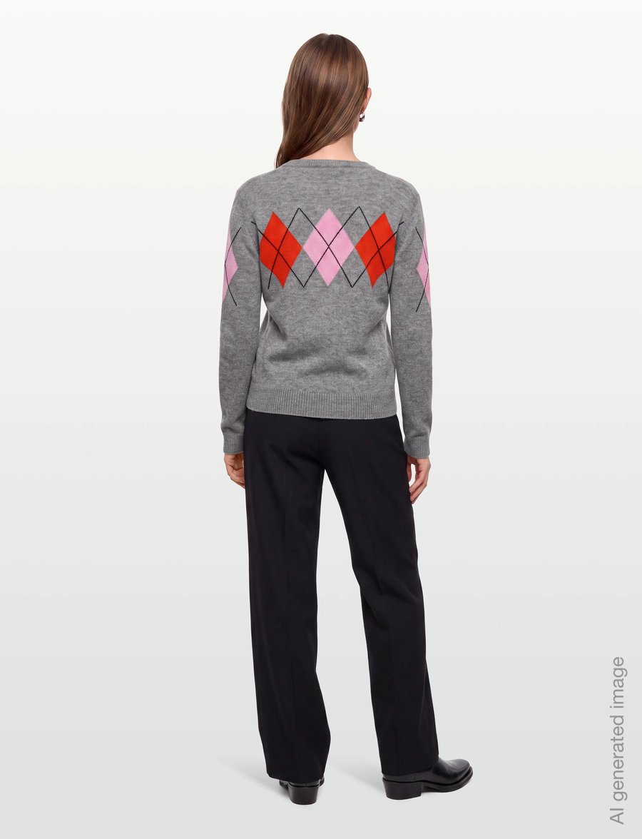 MSGM - MAGLIA/SWEATER - kashmir - grey - 4