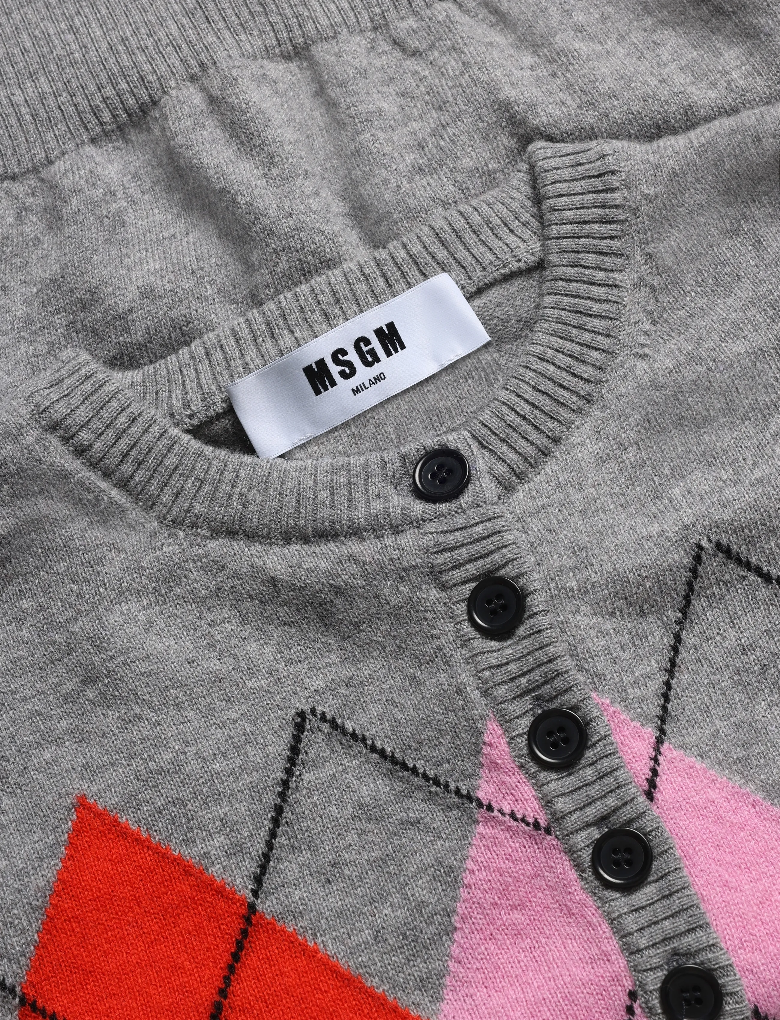 MSGM - MAGLIA/SWEATER - cashmere - grey - 2