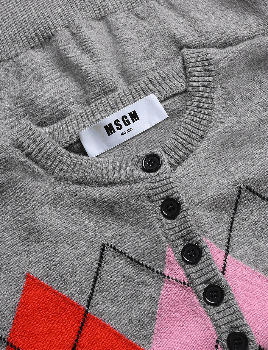 MSGM - MAGLIA/SWEATER - cashmere - grey - 2