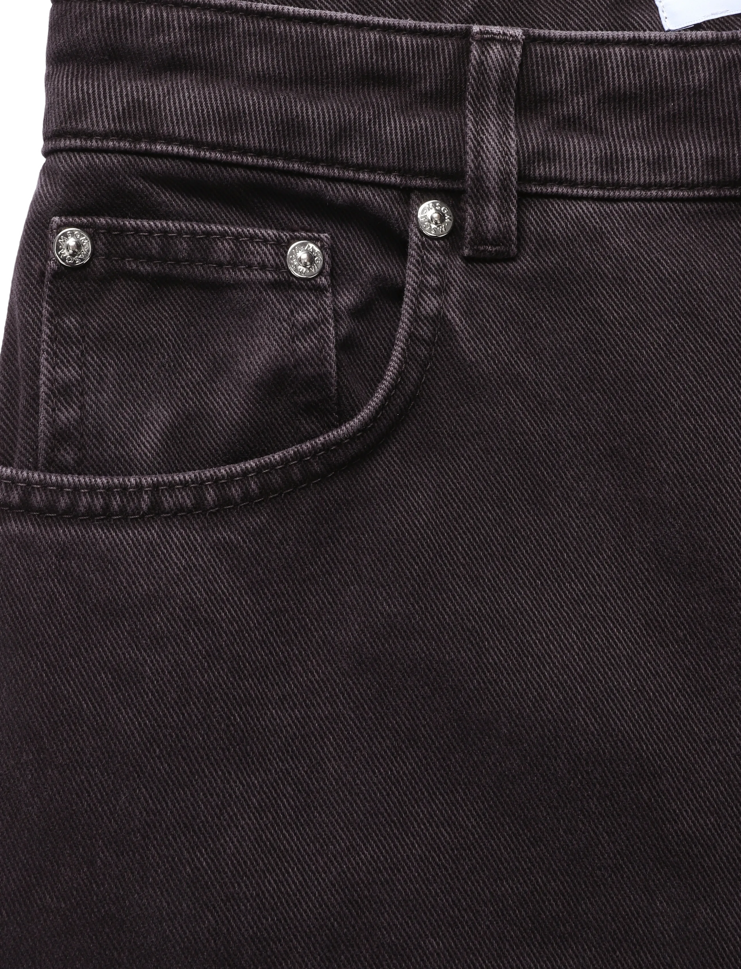 MSGM - PANTALONE/PANTS - alt laiad teksad - cocoa brown - 3