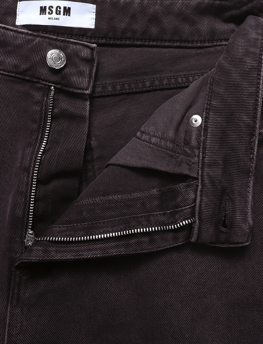 MSGM - PANTALONE/PANTS - alt laiad teksad - cocoa brown - 4