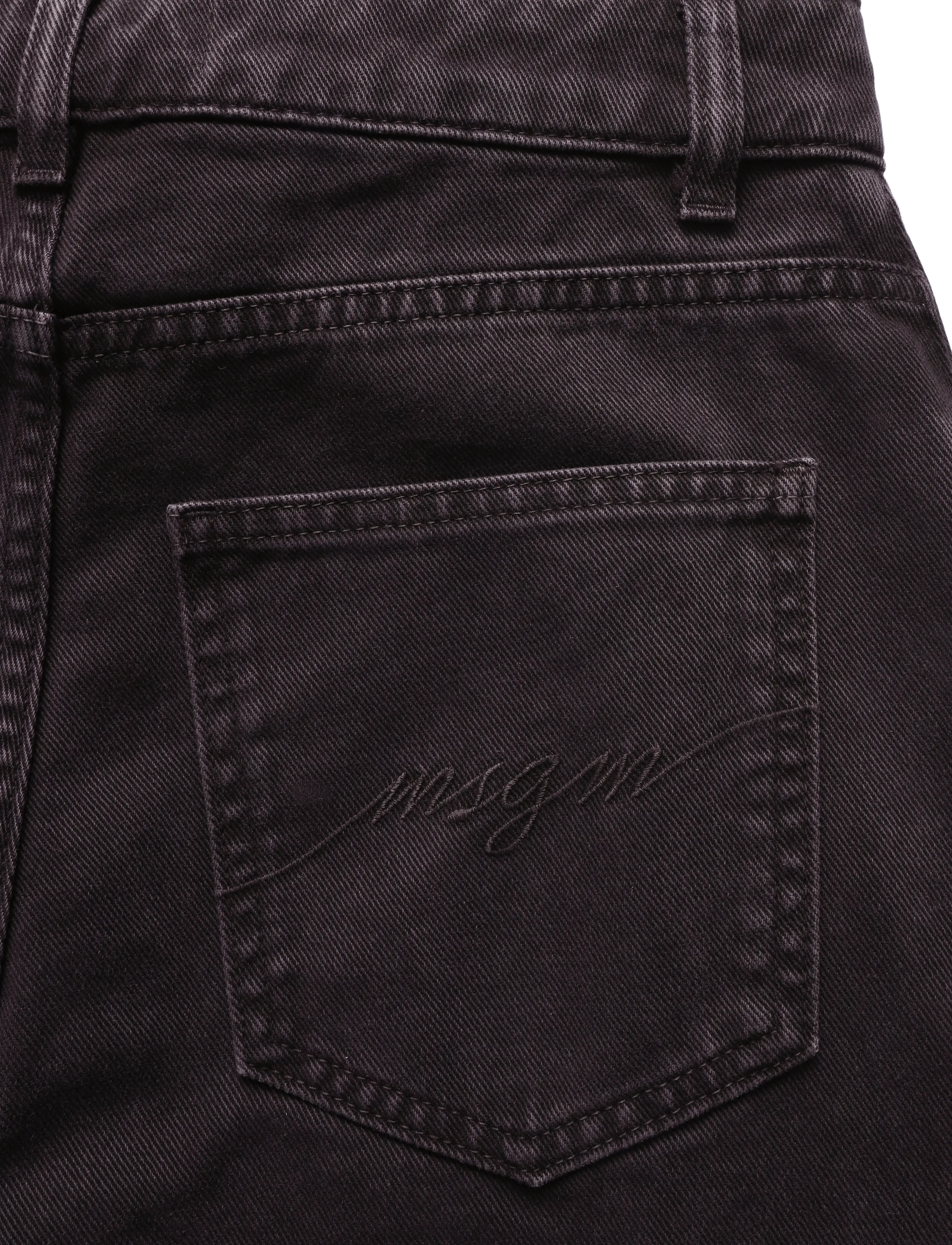 MSGM - PANTALONE/PANTS - alt laiad teksad - cocoa brown - 5