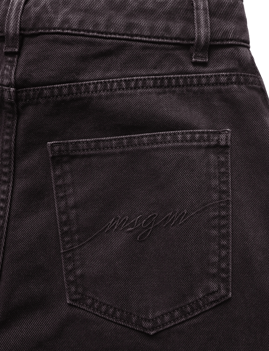 MSGM - PANTALONE/PANTS - alt laiad teksad - cocoa brown - 5