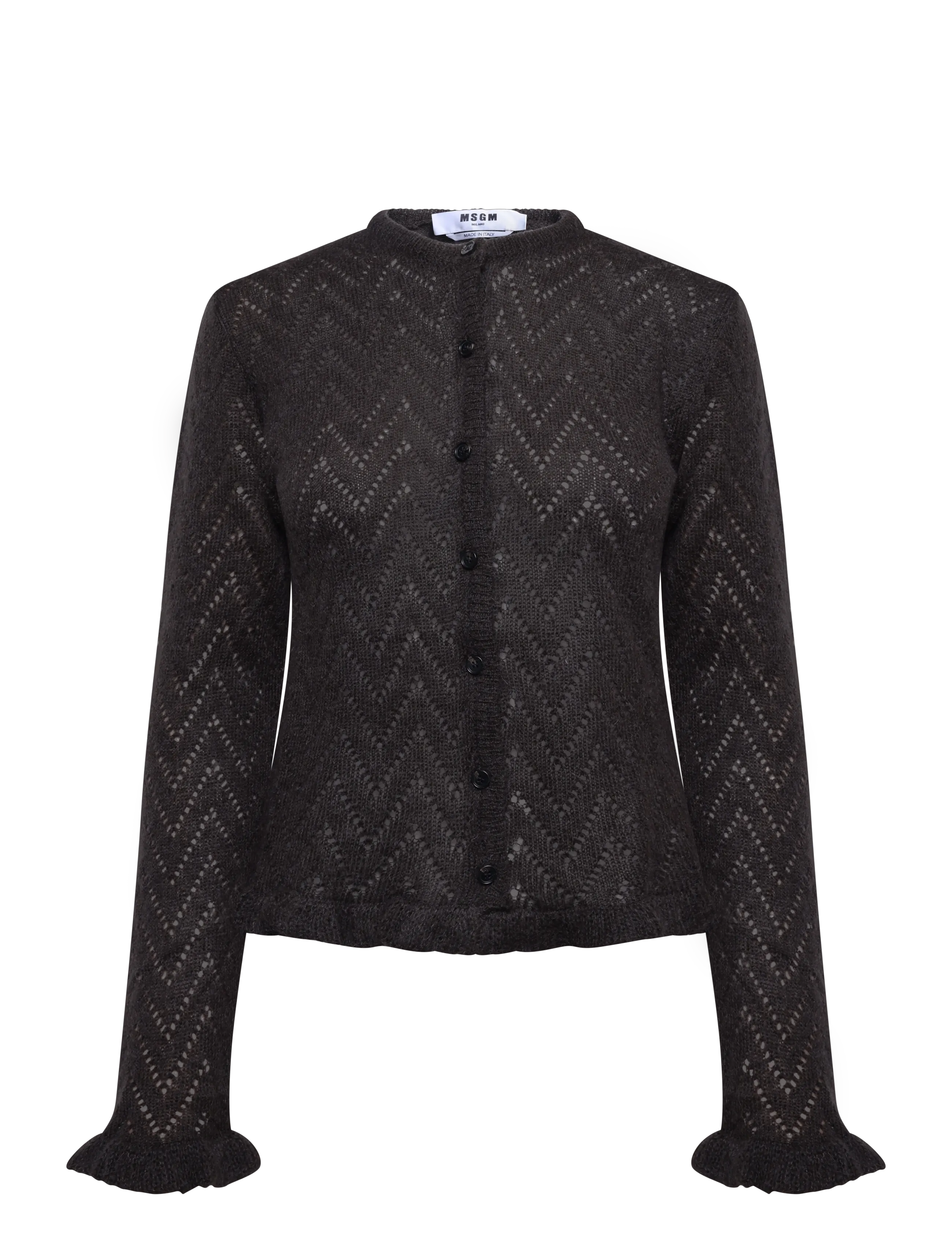 MSGM MAGLIA/SWEATER - Riided - DARK COCOA / brown