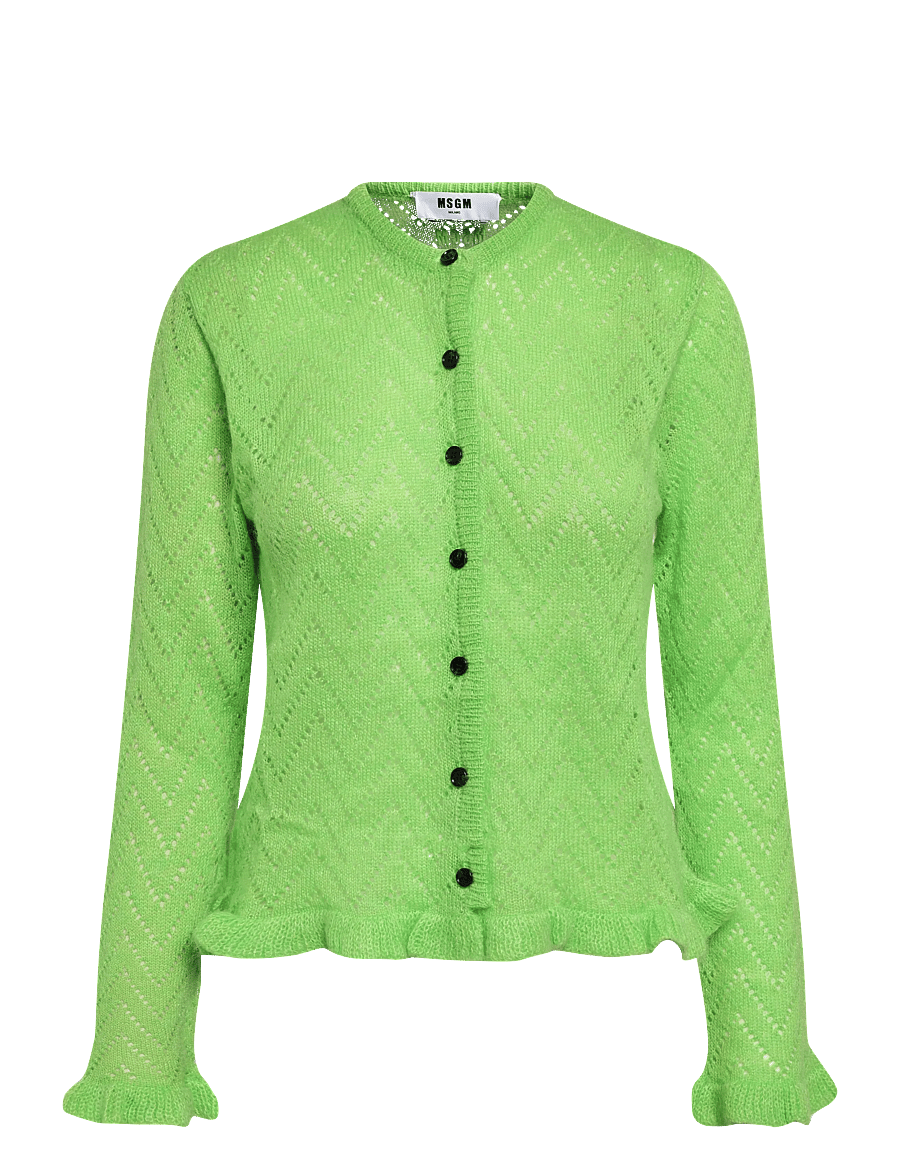 MSGM - MAGLIA/SWEATER - cardigans - lime green - 0