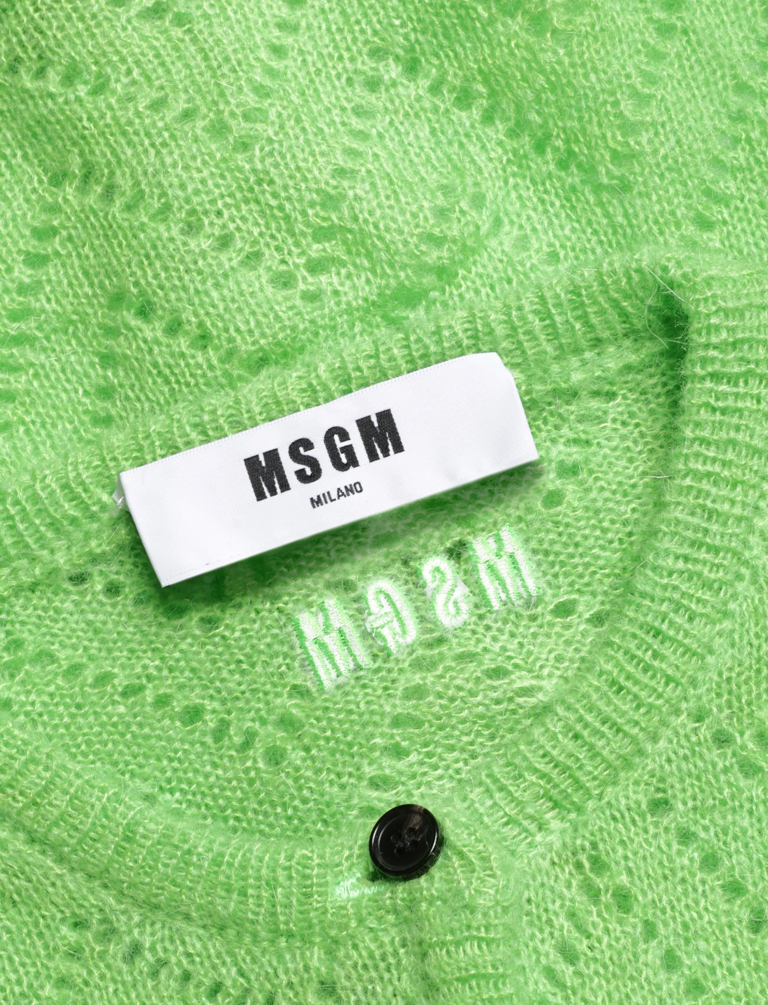 MSGM - MAGLIA/SWEATER - cardigans - lime green - 2