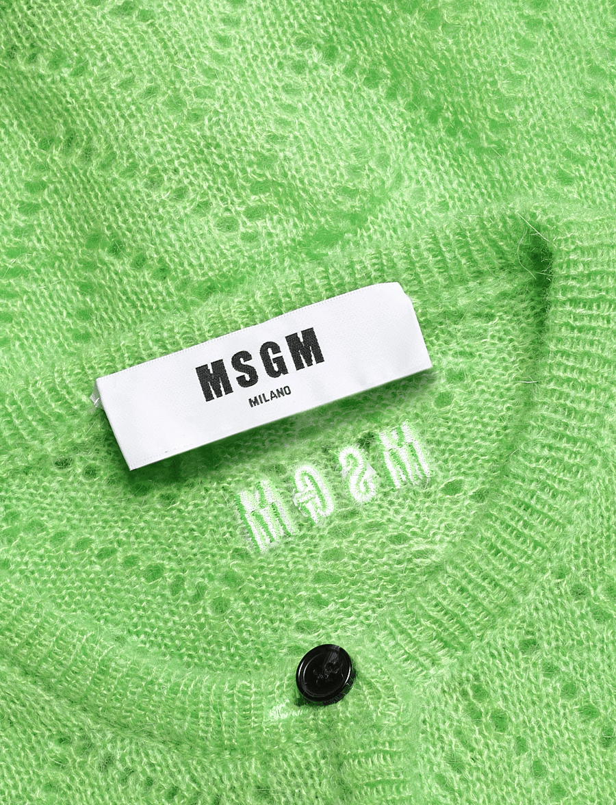 MSGM - MAGLIA/SWEATER - cardigans - lime green - 2