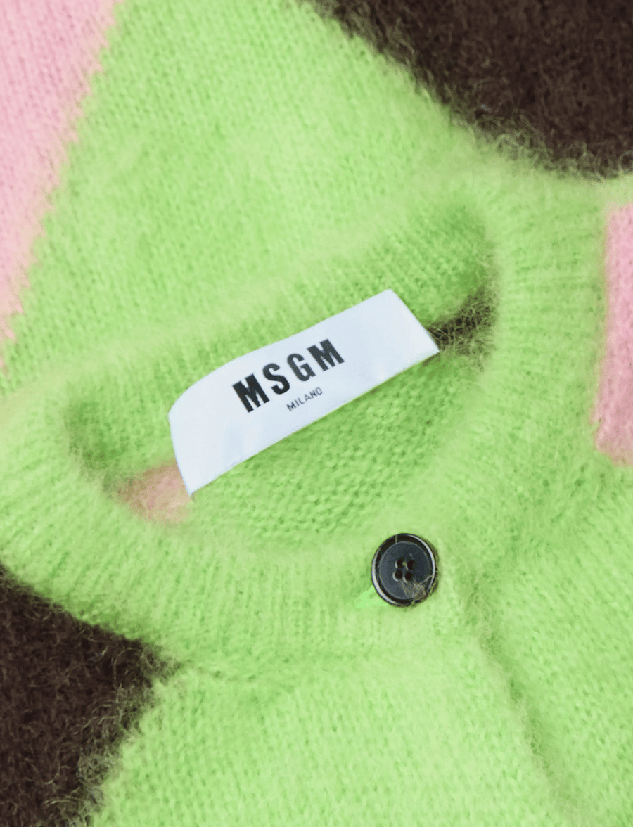 MSGM - MAGLIA/SWEATER - strickjacken - lime green - 2