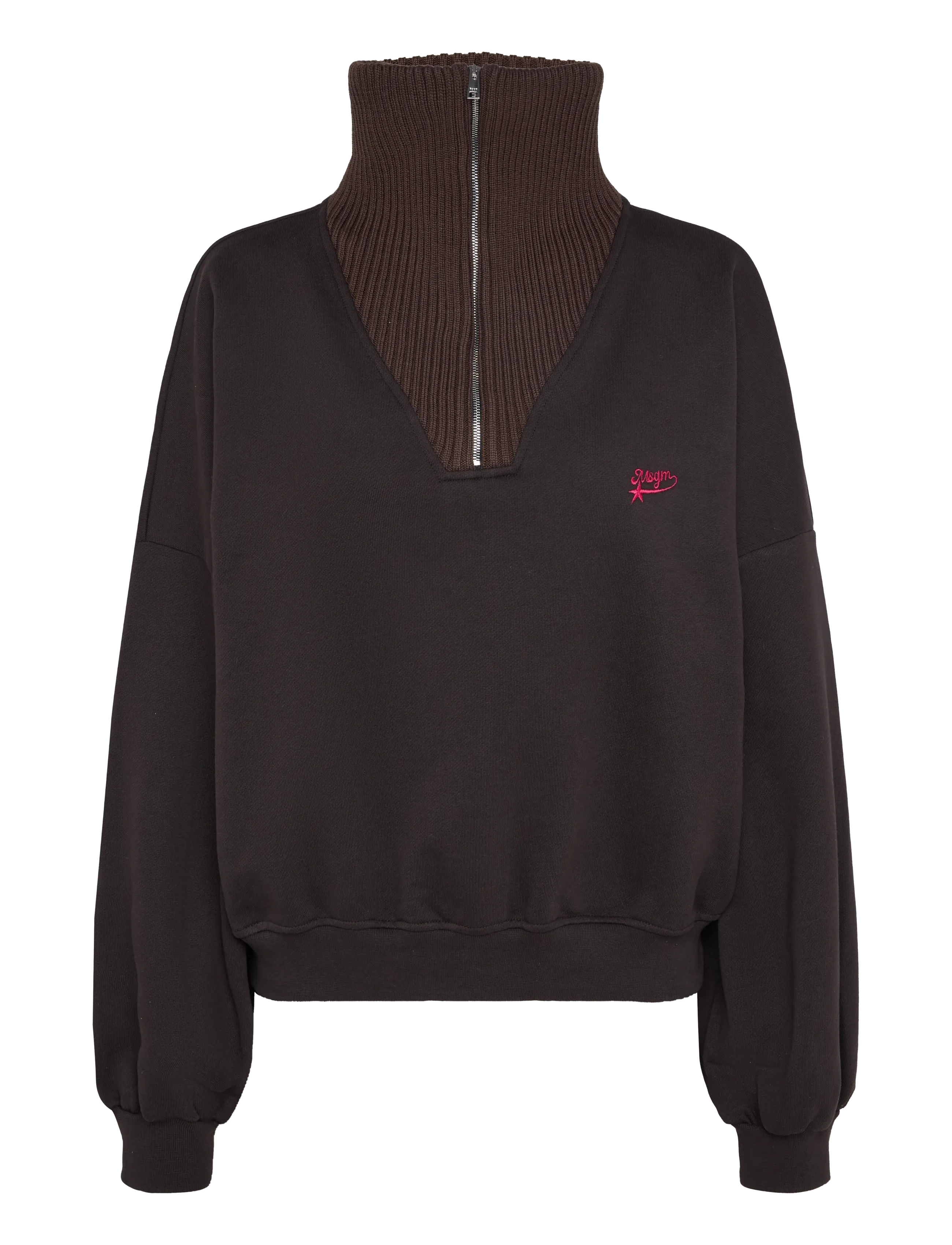 MSGM FELPA/SWEATSHIRT - MSGM - DARK COCOA / brown