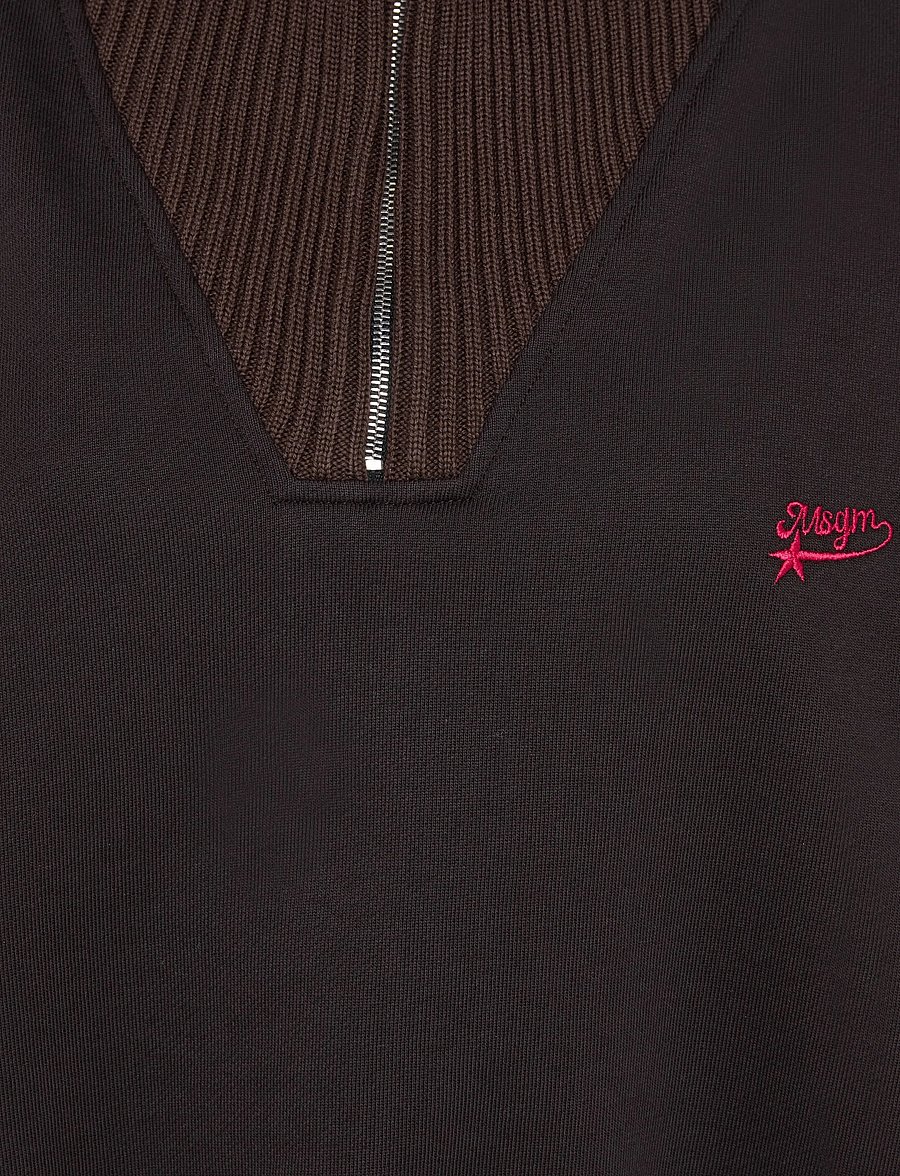 MSGM - FELPA/SWEATSHIRT - sweatshirts - dark cocoa - 2