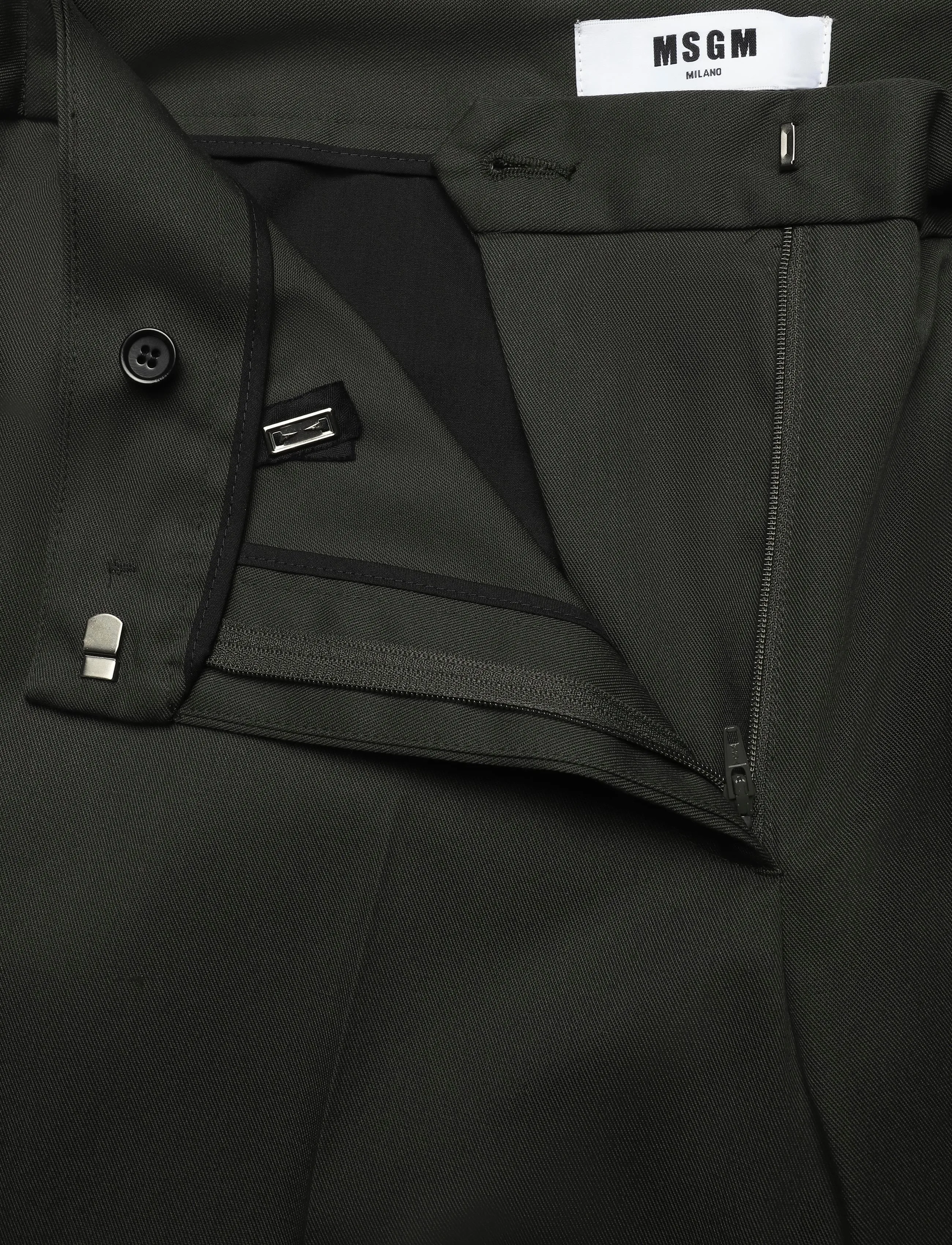 MSGM - PANTALONE/PANTS - dark sage - 3