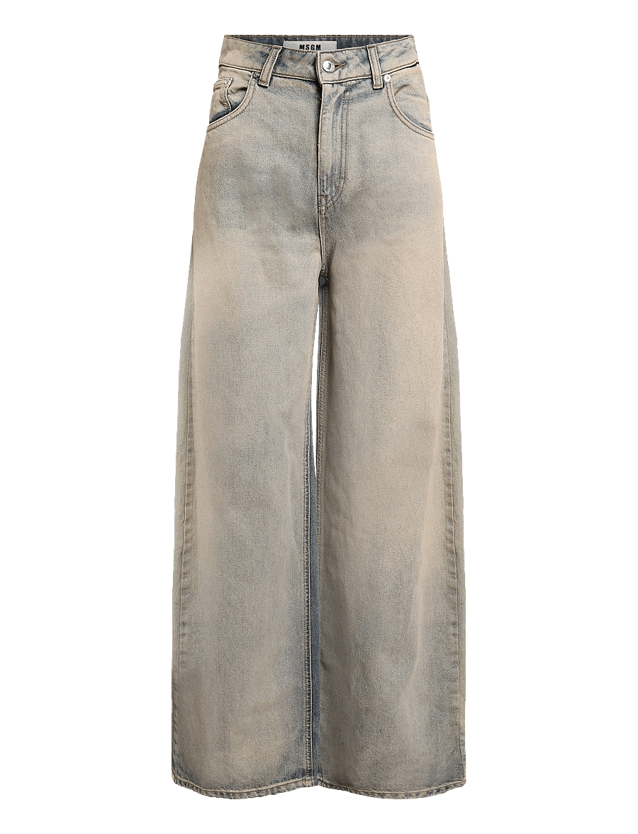 MSGM - PANTALONE/PANTS - hosen mit weitem bein - light blue - 0