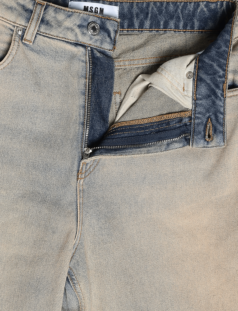 MSGM - PANTALONE/PANTS - hosen mit weitem bein - light blue - 3