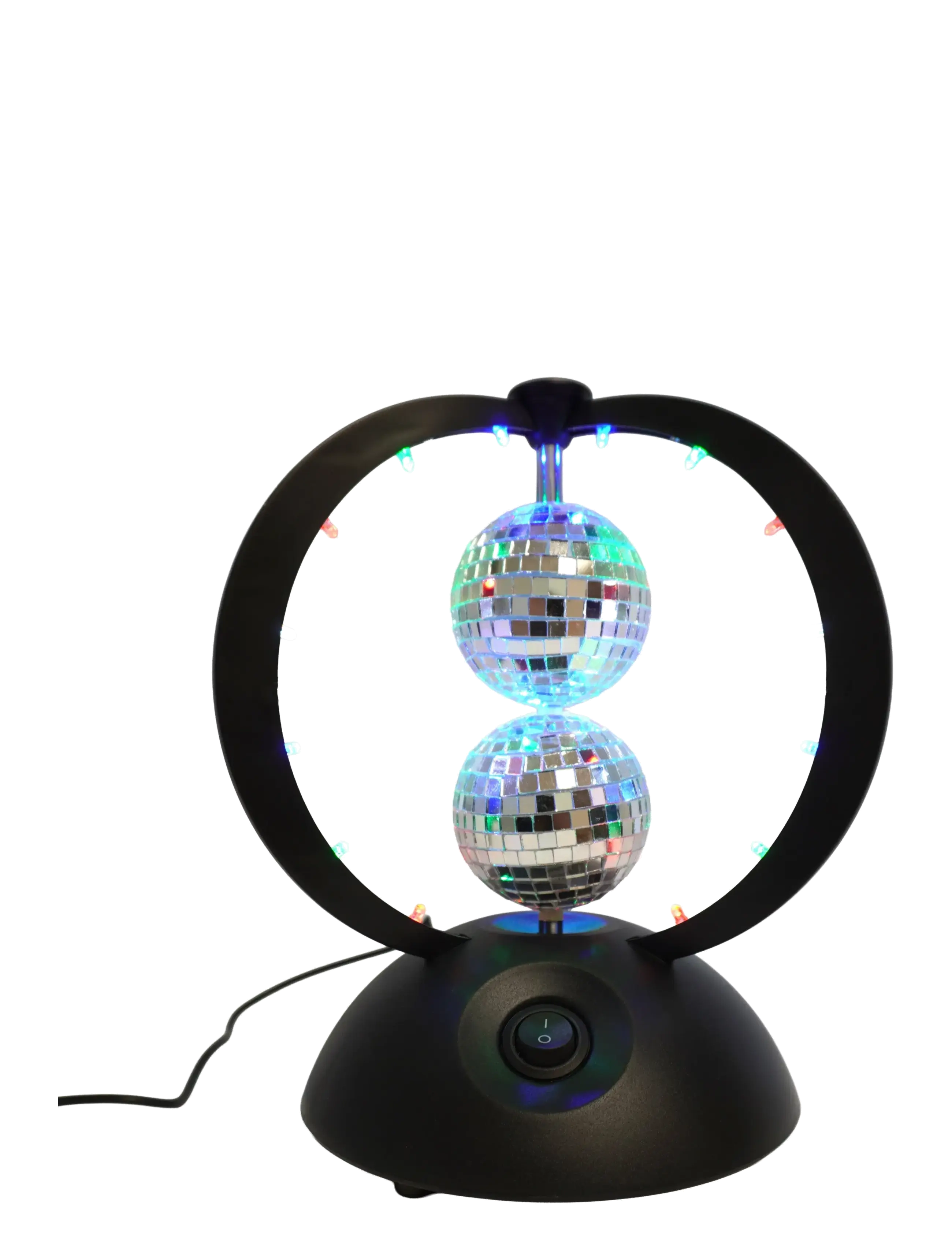 Music Rotating Double Mirror Balls Multi Colour Leds, Børn, Electronic & Media, Sort, Str: ONE SIZE