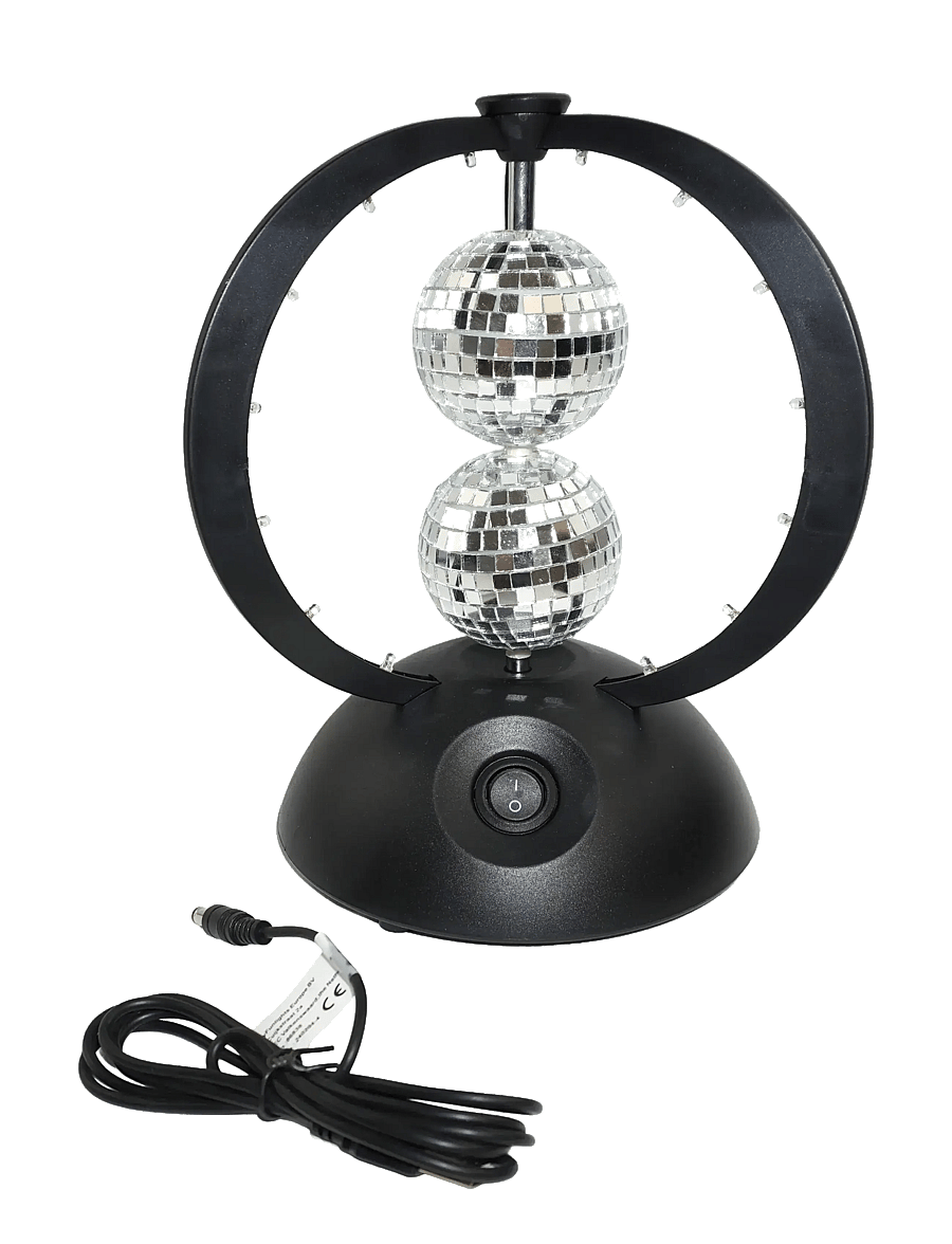 Music - MUSIC Rotating double mirror balls multi colour LEDs - raftæki - multicolor - 2
