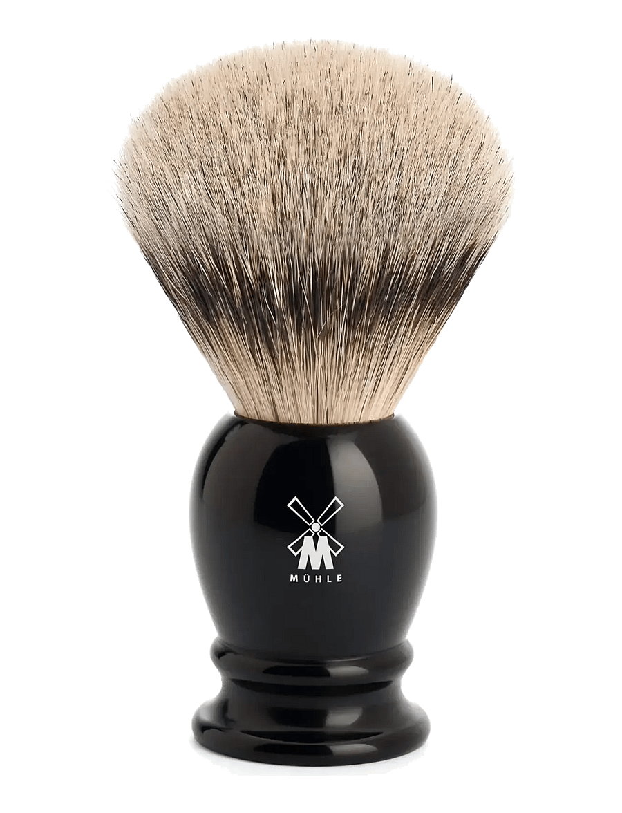 Mühle Shaving - CLASSIC SHAVING BRUSHES Silvertip badger High-grade resin black 23 mm - barberkoste - black - 1