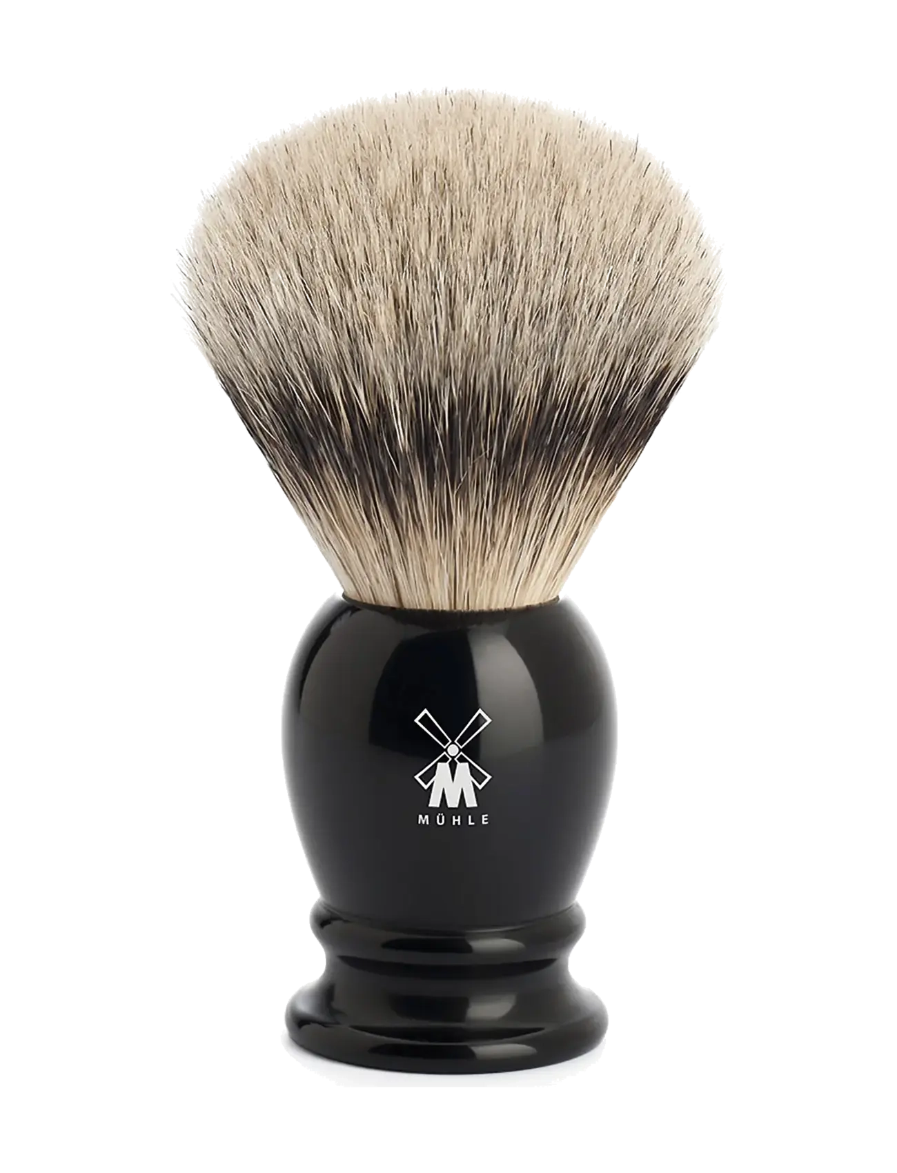 Mühle Shaving - CLASSIC SHAVING BRUSHES Silvertip badger High-grade resin black 23 mm - barberkoste - black - 2