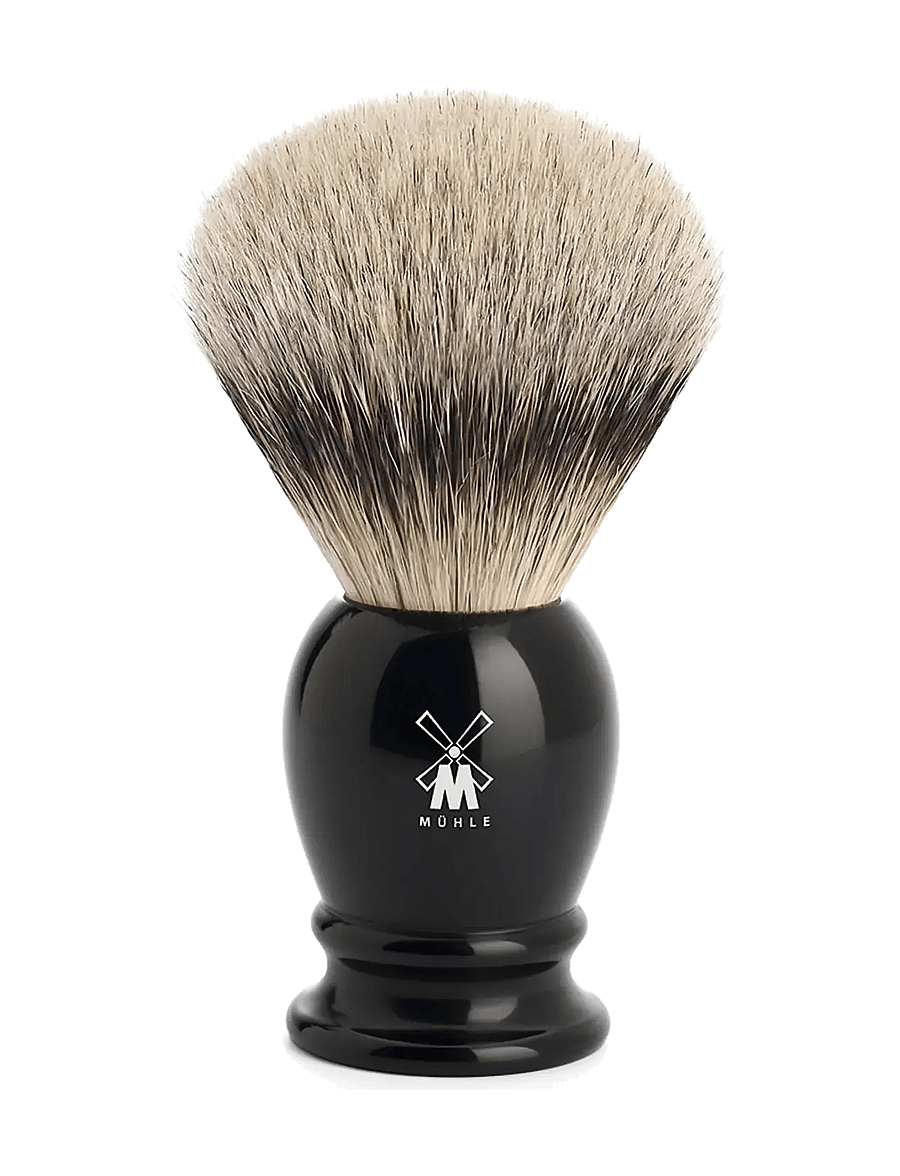 Mühle Shaving - CLASSIC SHAVING BRUSHES Silvertip badger High-grade resin black 23 mm - barberkoste - black - 2