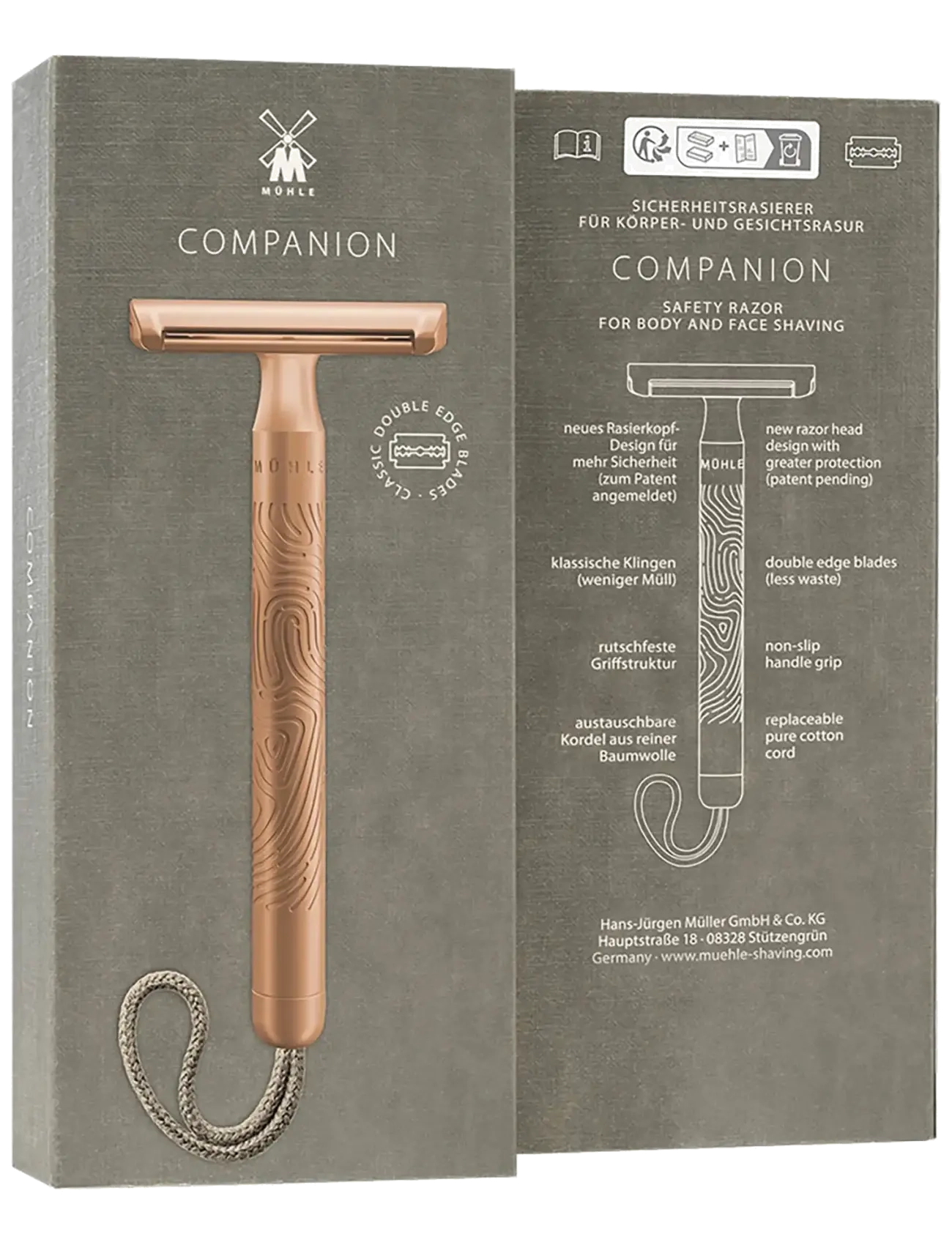 Mühle Shaving - Companion Unisex Safety Razor Rose Gold - barbering - gold - 2