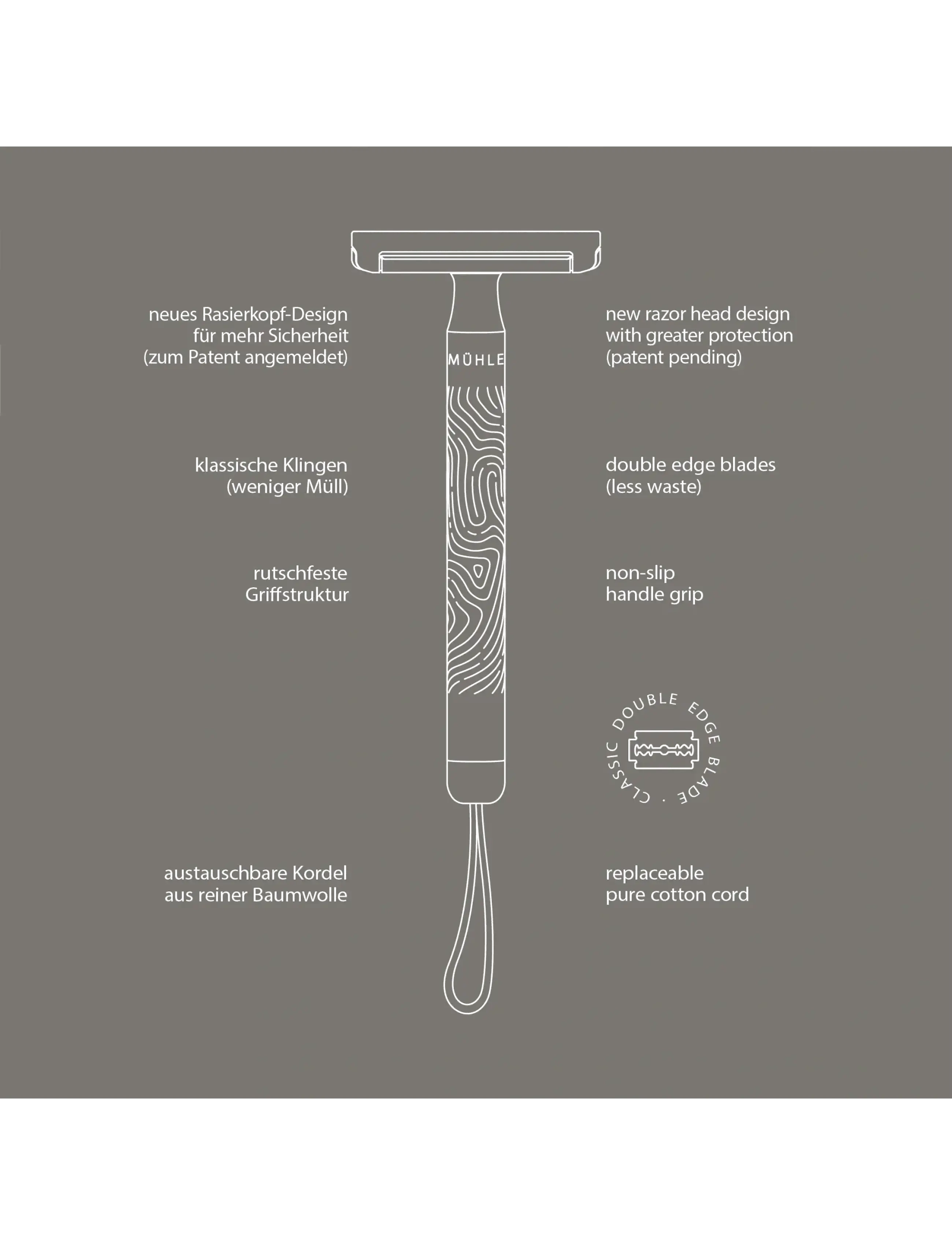 Mühle Shaving - Companion Unisex Safety Razor Rose Gold - barbering - gold - 4