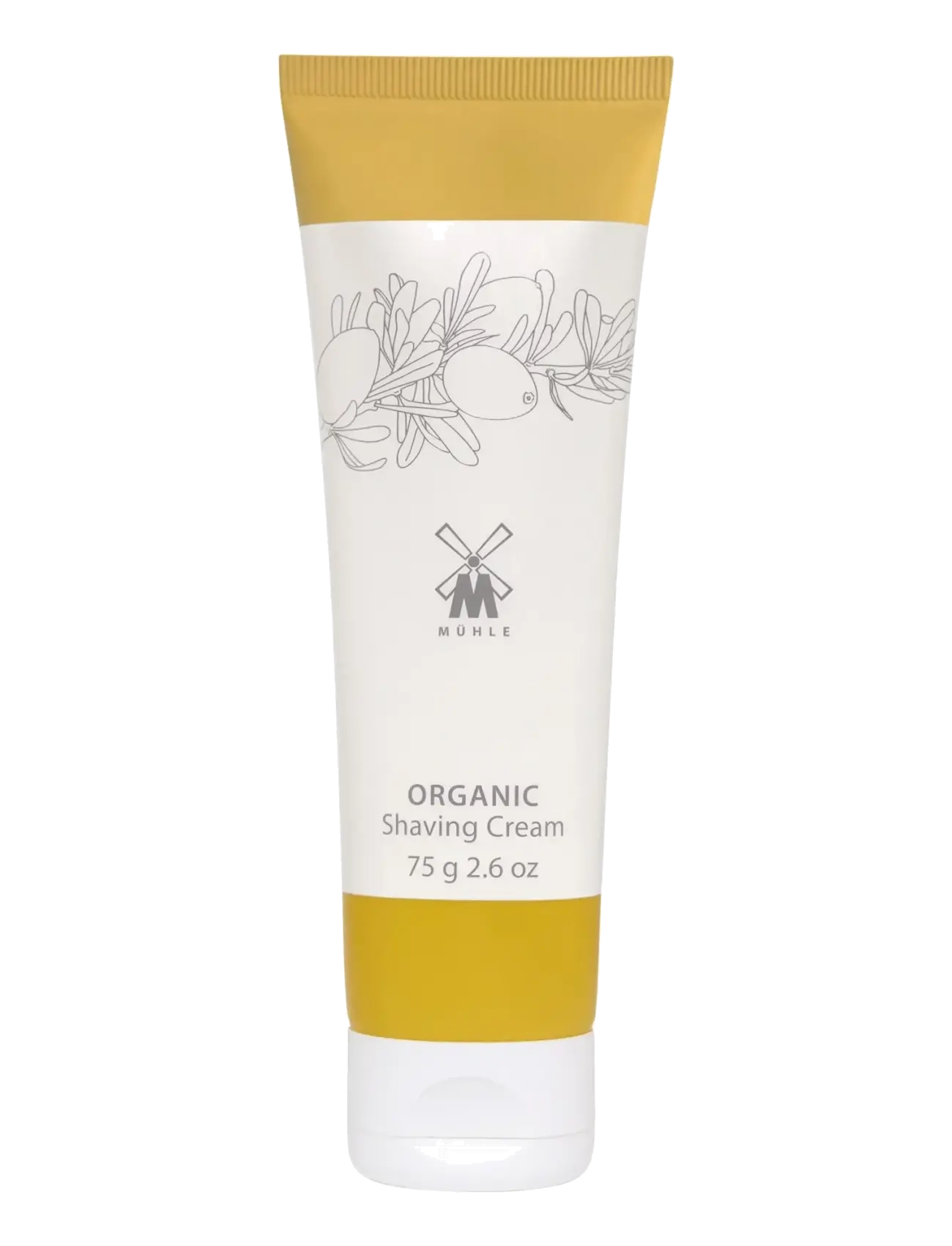 Mühle Shaving Organic Shaving Cream, Barbering Gel, Hvid, Str: 75 ML
