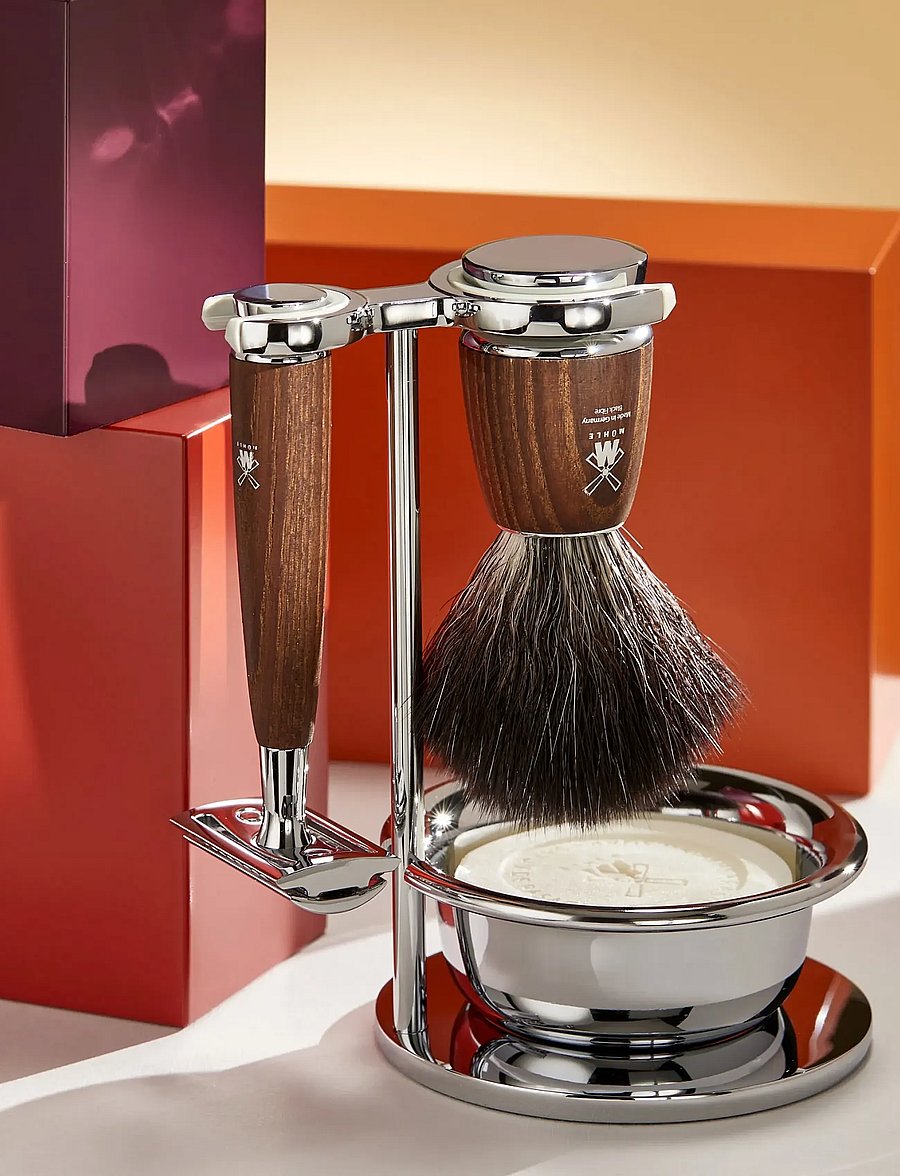 Mühle Shaving - Sandalwood Wodden Bowl with Shaving Soap - barbergels - brown - 0