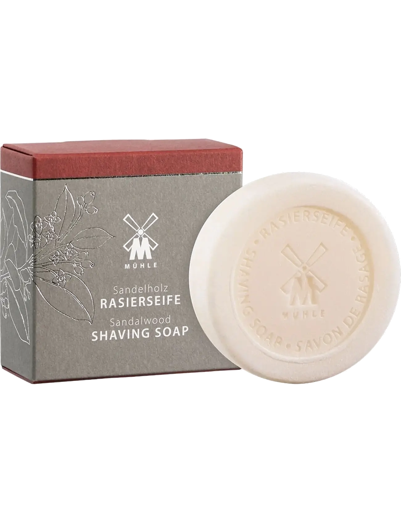 Mühle Shaving Sandalwood Shaving Soap, Barbering Gel, Grå, Str: 65 G