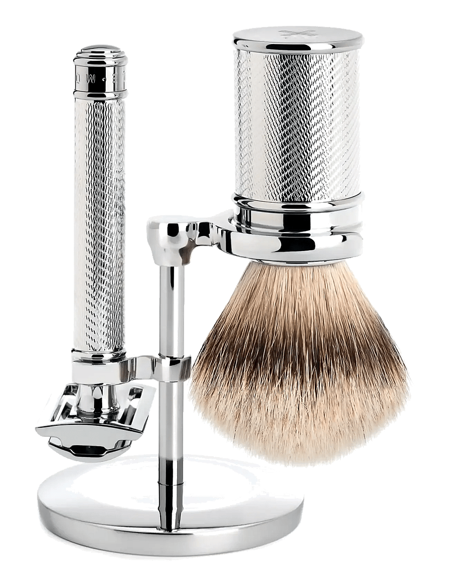 Mühle Shaving - TRADITIONAL Set Safety Razor, Shaving Brush, Metal Silvertip Badger - til ham - silver - 1
