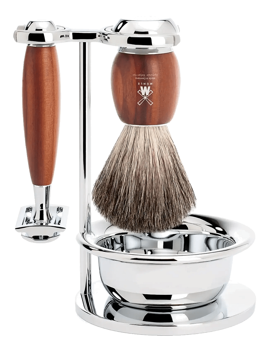 Mühle Shaving - VIVO Set Safety Razor, Shaving Brush, Bowl, Pure Badger - til ham - multi-colored - 1
