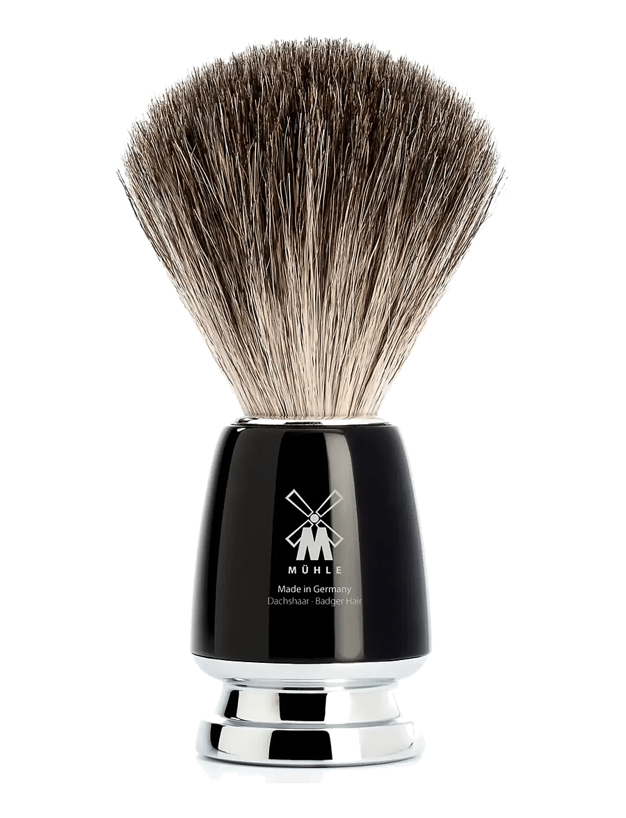 Mühle Shaving - RYTMO Set Safety Razor, Shaving Brush, Bowl Resin Black Pure Badger - til ham - multi-colored - 2