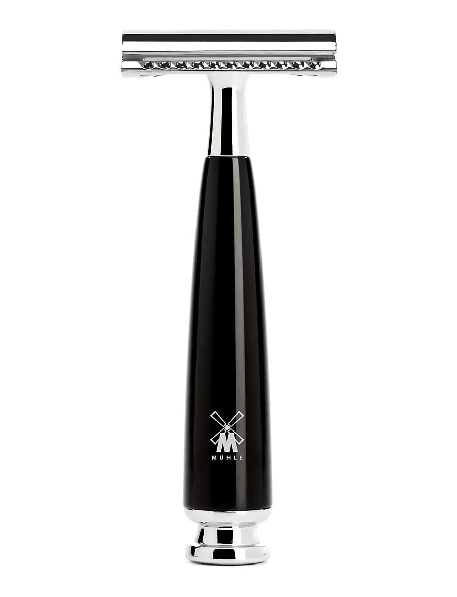 Mühle Shaving - RYTMO Set Safety Razor, Shaving Brush, Bowl Resin Black Pure Badger - til ham - multi-colored - 3