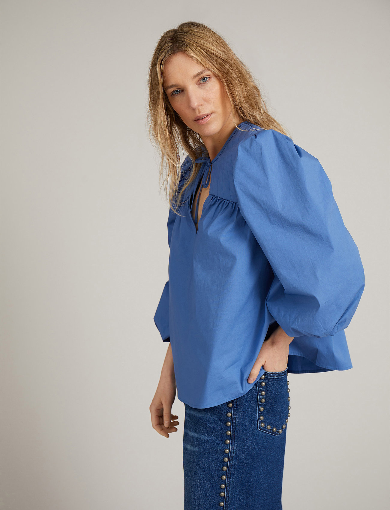 Munthe - CHEER - langärmlige blusen - indigo - 3