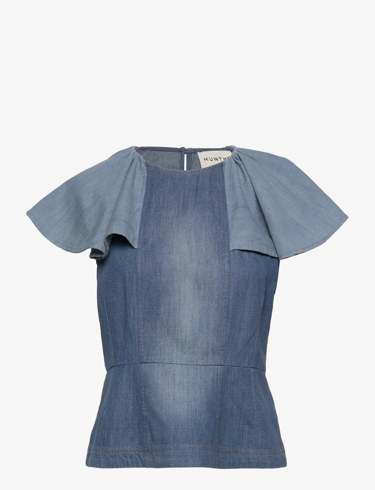 Munthe - VACANT - blouses korte mouwen - blue - 0