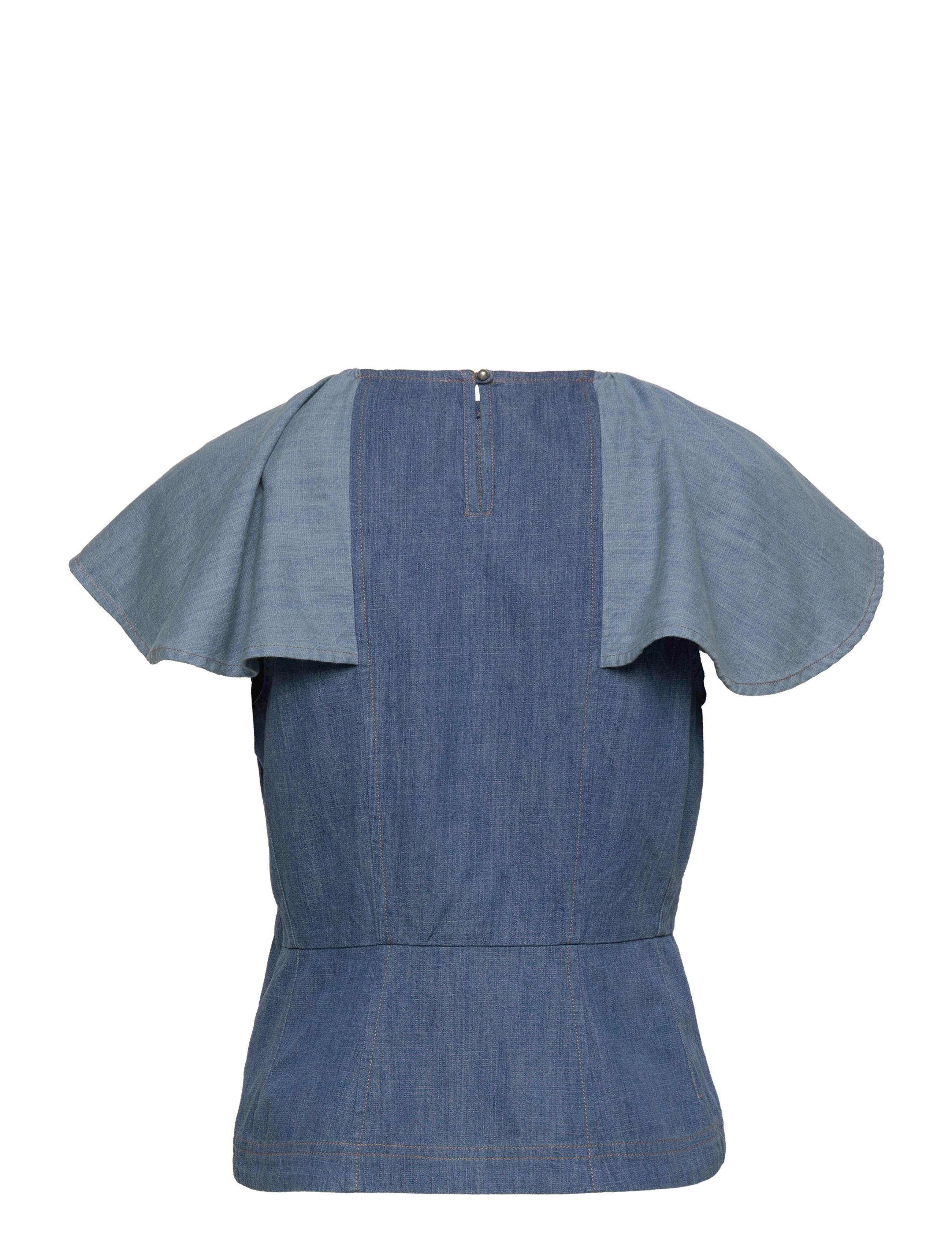 Munthe - VACANT - kortärmade blusar - blue - 2